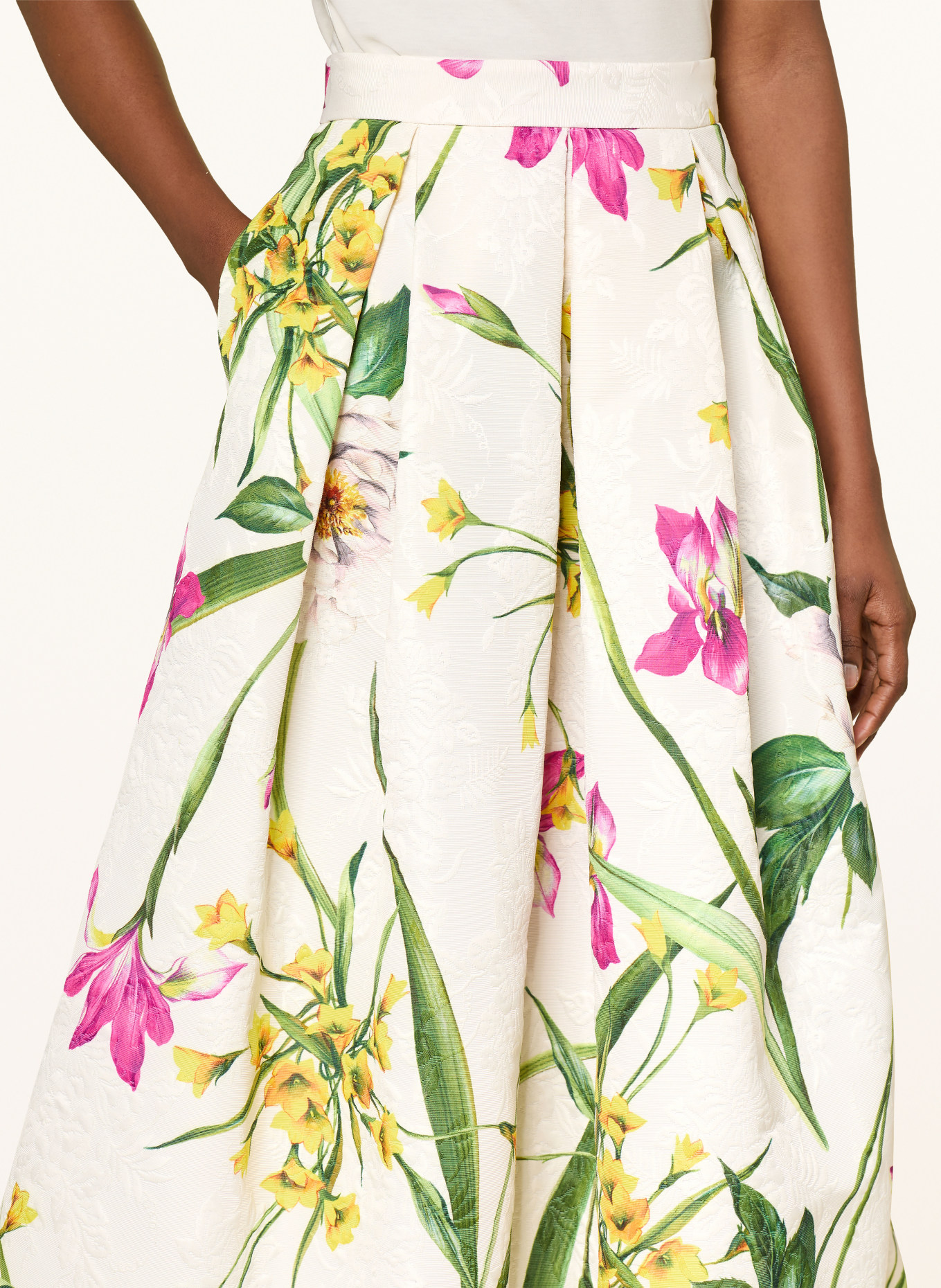 LUNATICA MILANO Jacquard-Rock: CREME / PINK / GRÜN