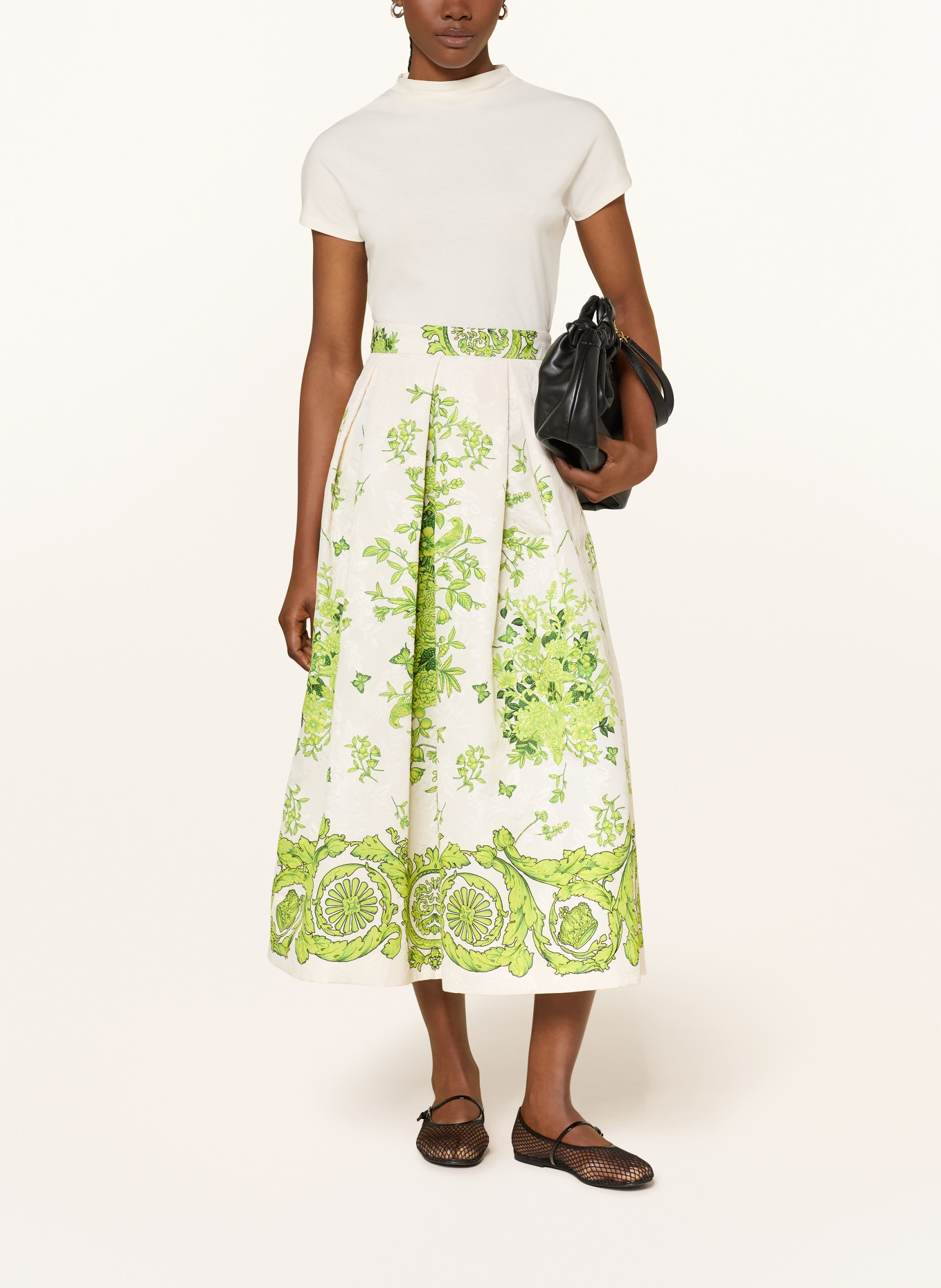 LUNATICA MILANO Jacquard-Rock: CREME / HELLGRÜN