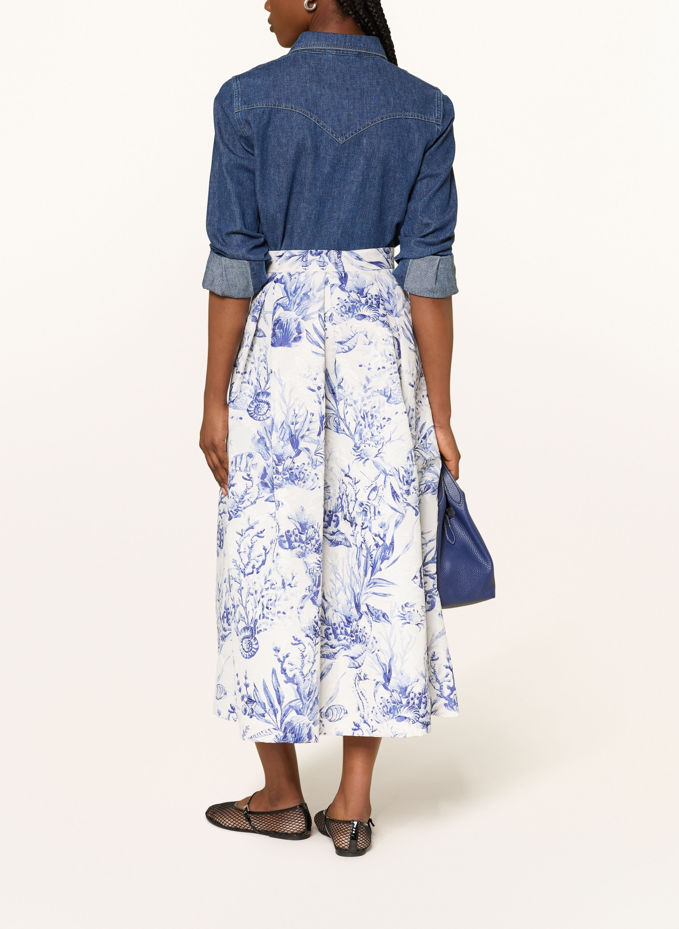 LUNATICA MILANO Jacquard-Rock: WEISS / DUNKELBLAU / BLAU