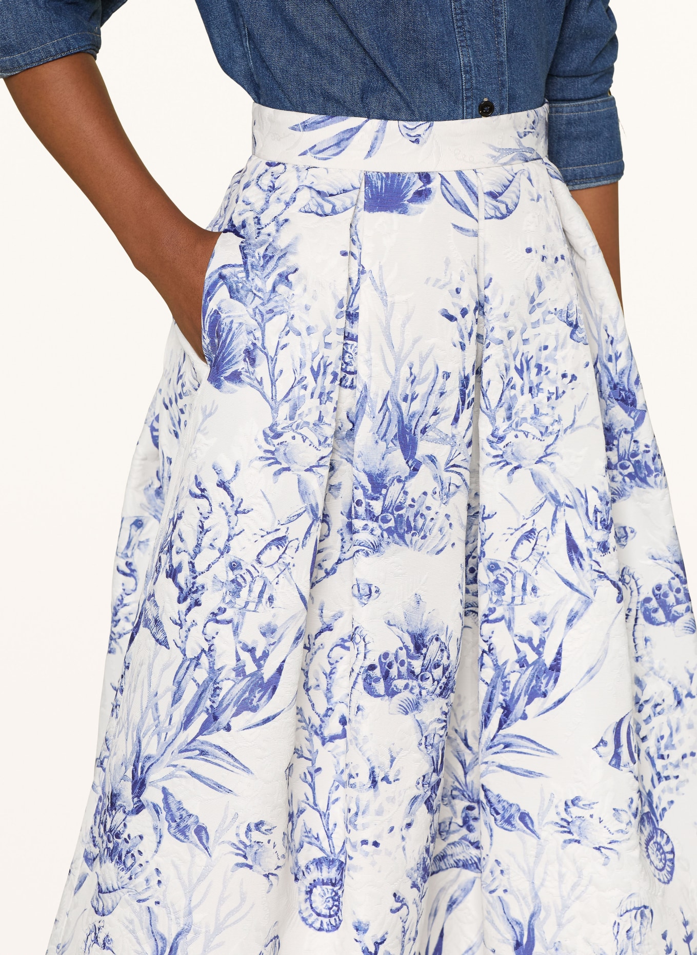 LUNATICA MILANO Jacquard-Rock: WEISS / DUNKELBLAU / BLAU