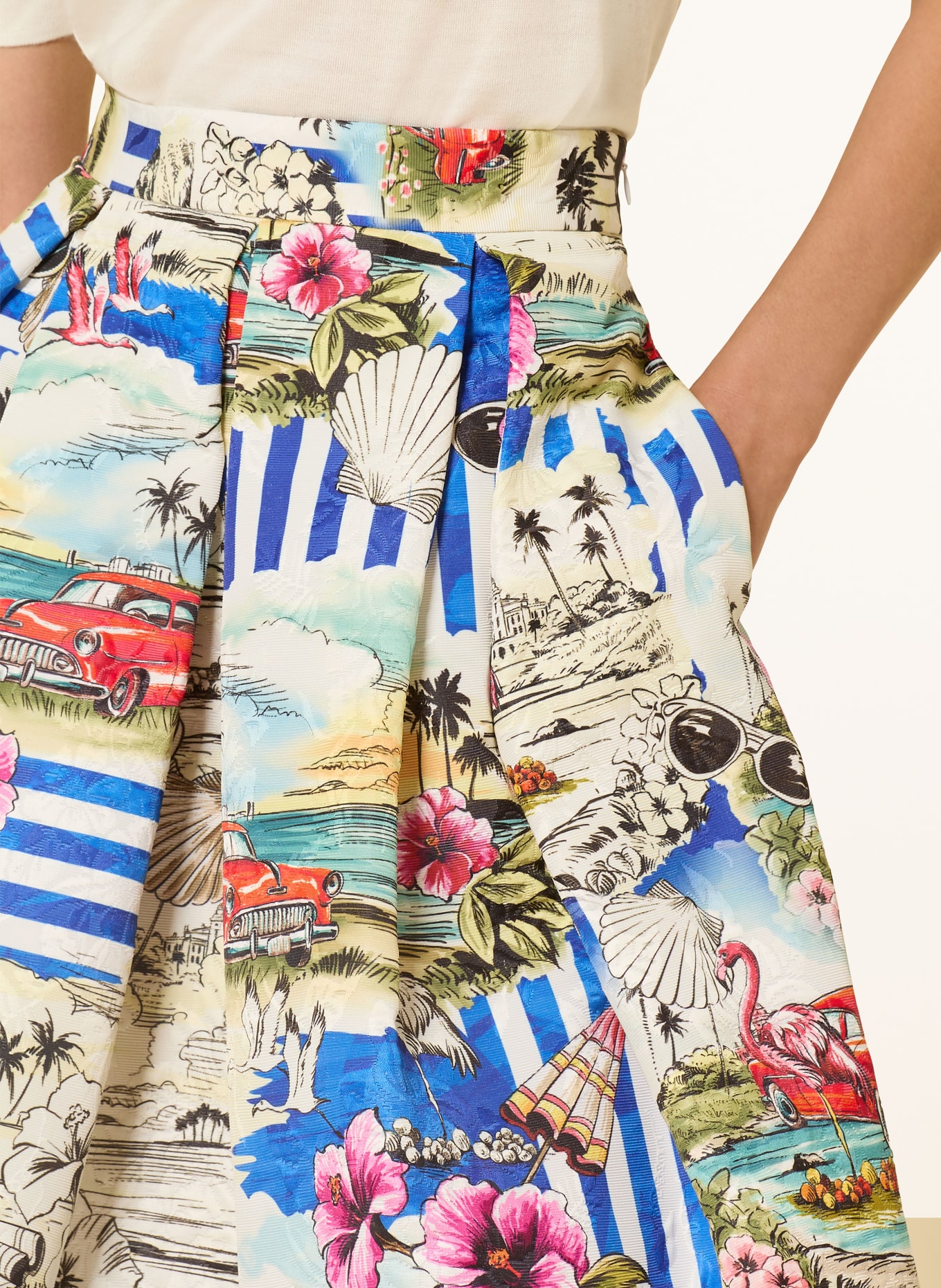 LUNATICA MILANO Jacquard-Rock: WEISS / ROT / BLAU