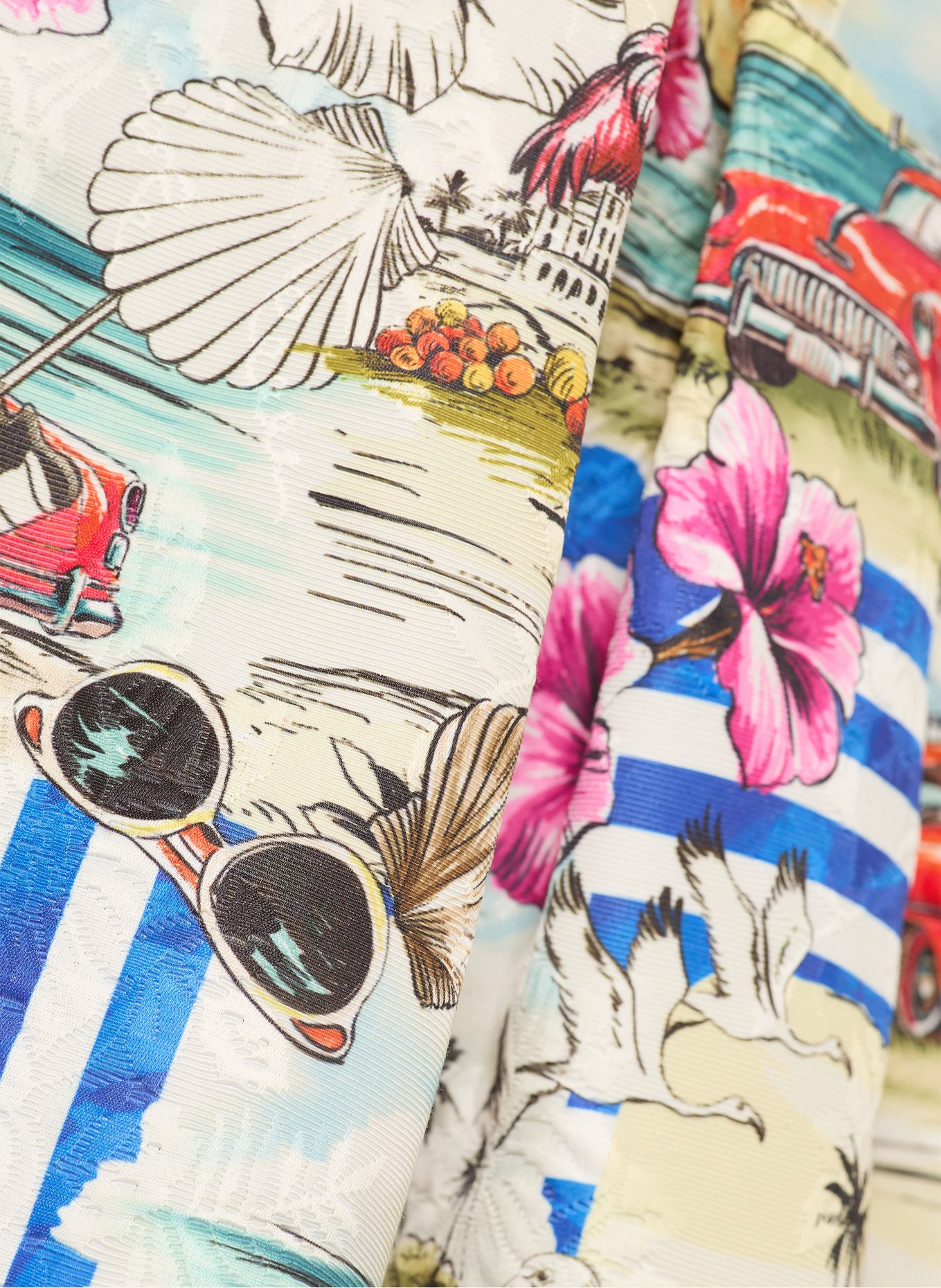 LUNATICA MILANO Jacquard-Rock: WEISS / ROT / BLAU