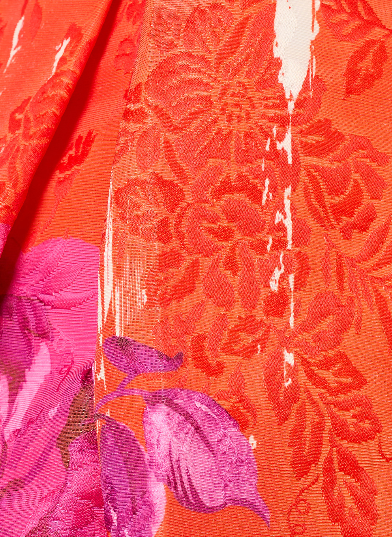 LUNATICA MILANO Žakárová sukně: ČERVENÁ / RŮŽOVÁ / BÍLÁ