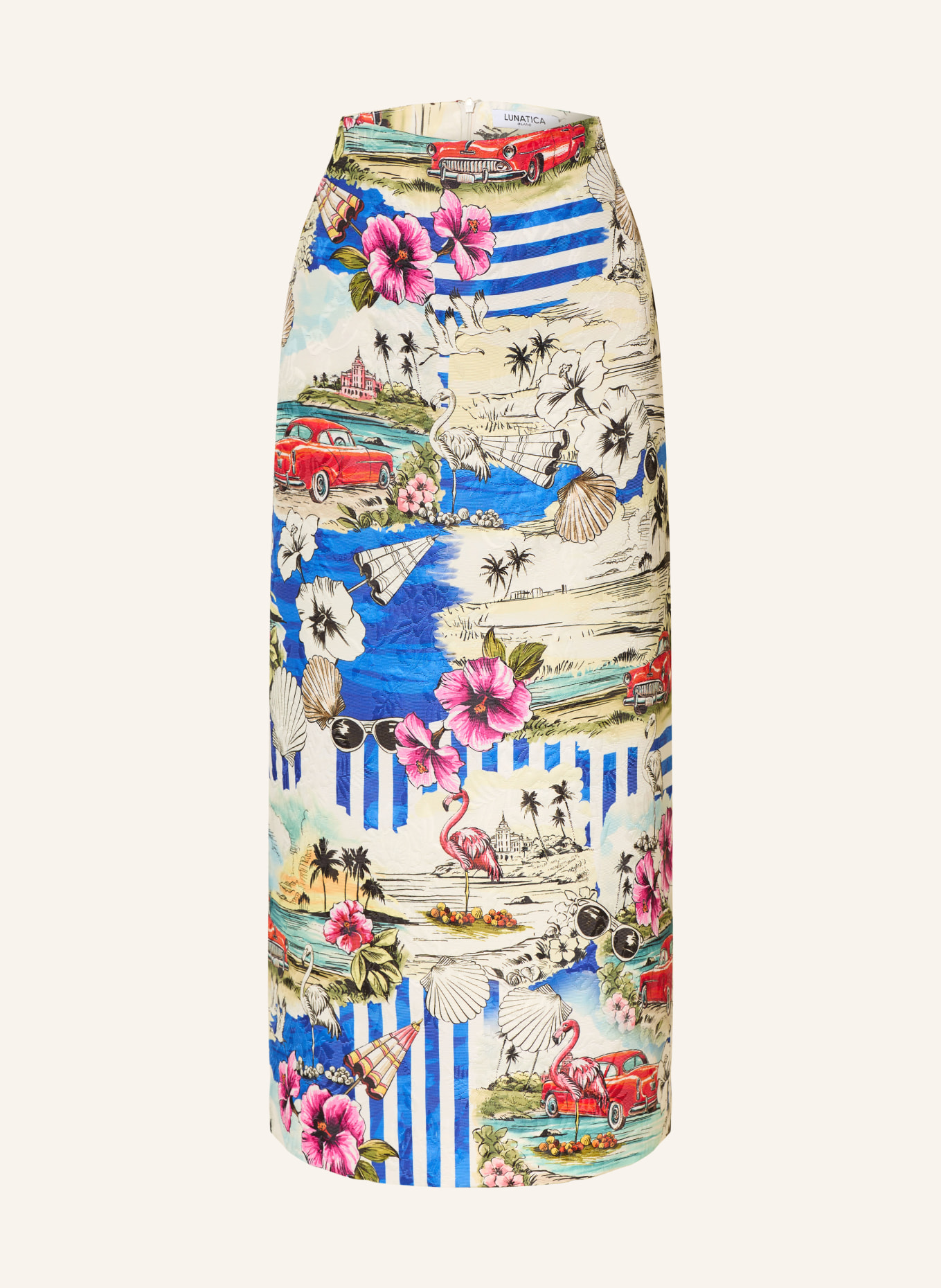 LUNATICA MILANO Jacquard-Rock CUBA: CREME / ROT / BLAU