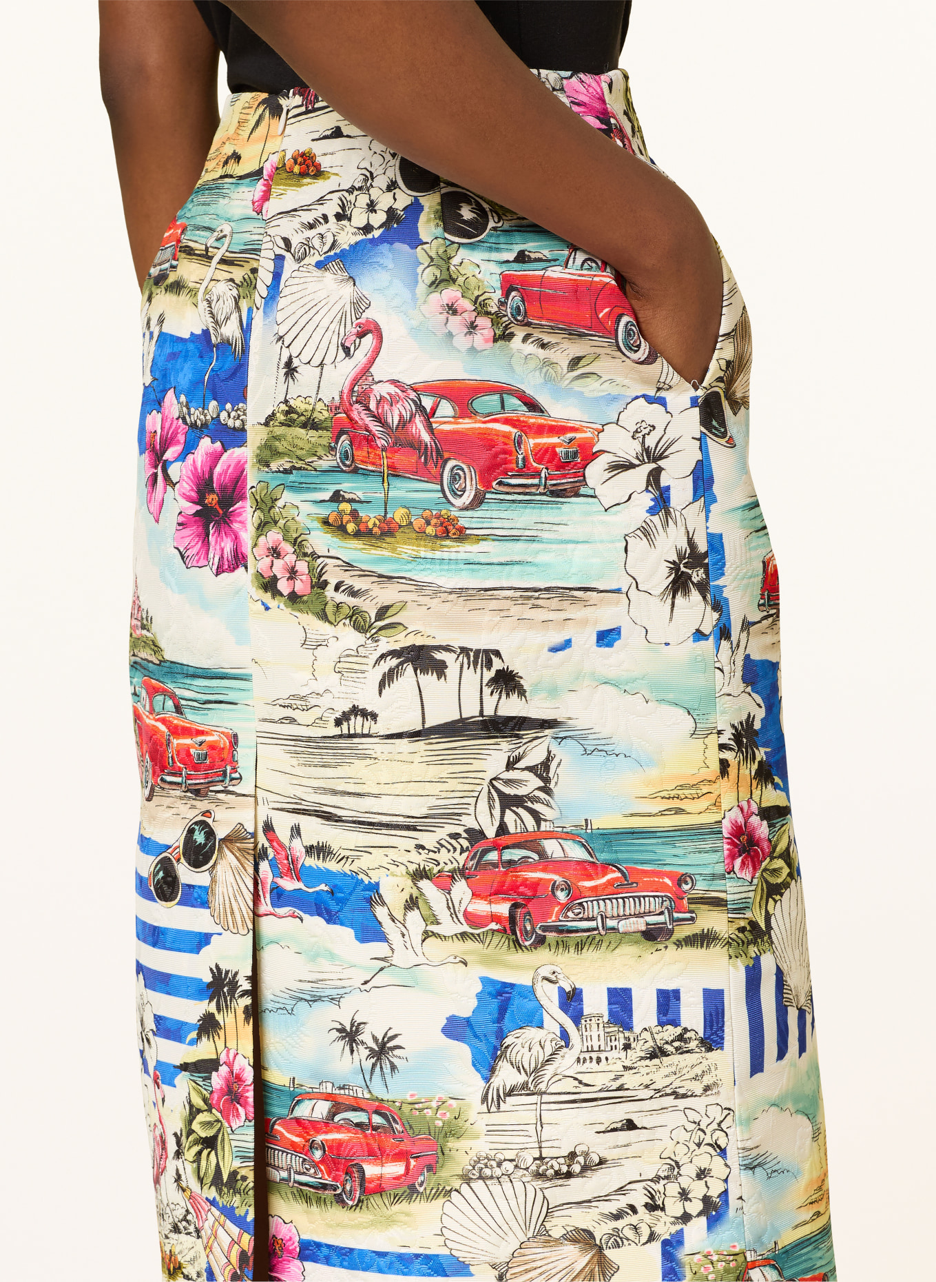 LUNATICA MILANO Jacquard-Rock CUBA: CREME / ROT / BLAU