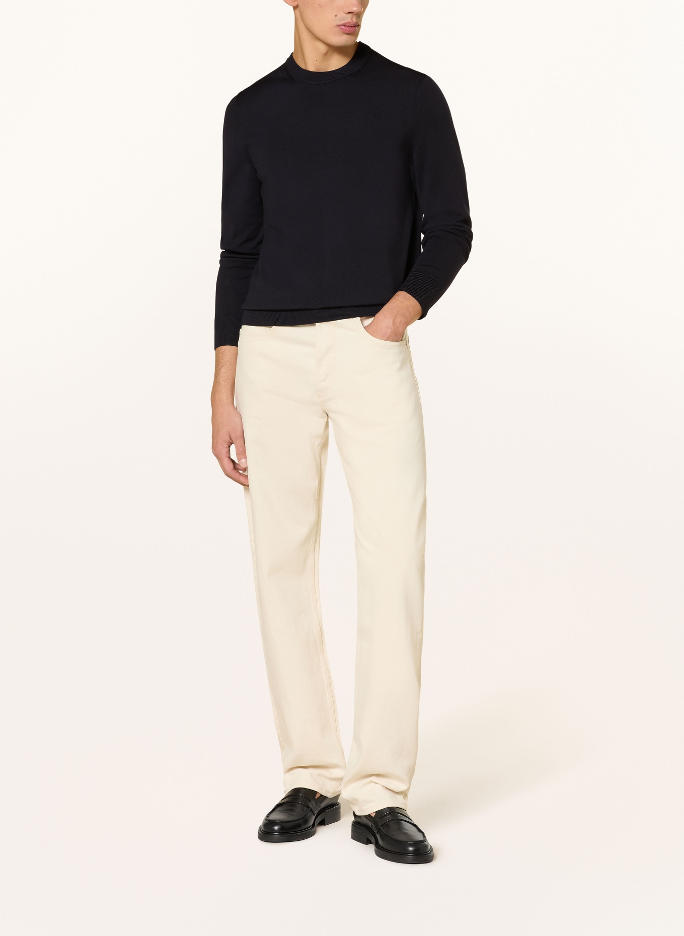 ARKET SYLVESTER sweater made from merino wool: DARK BLUE