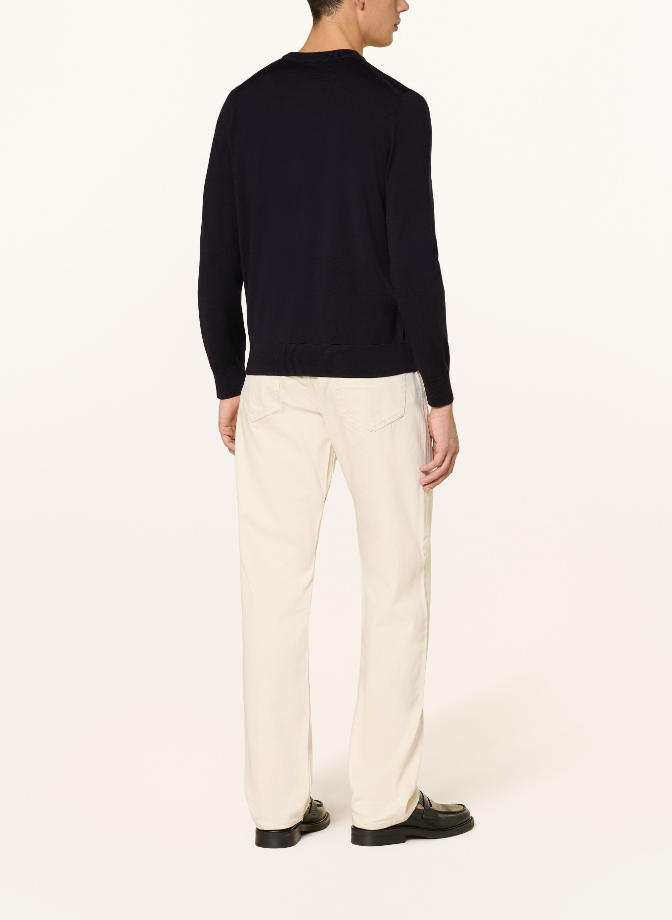 ARKET SYLVESTER sweater made from merino wool: DARK BLUE