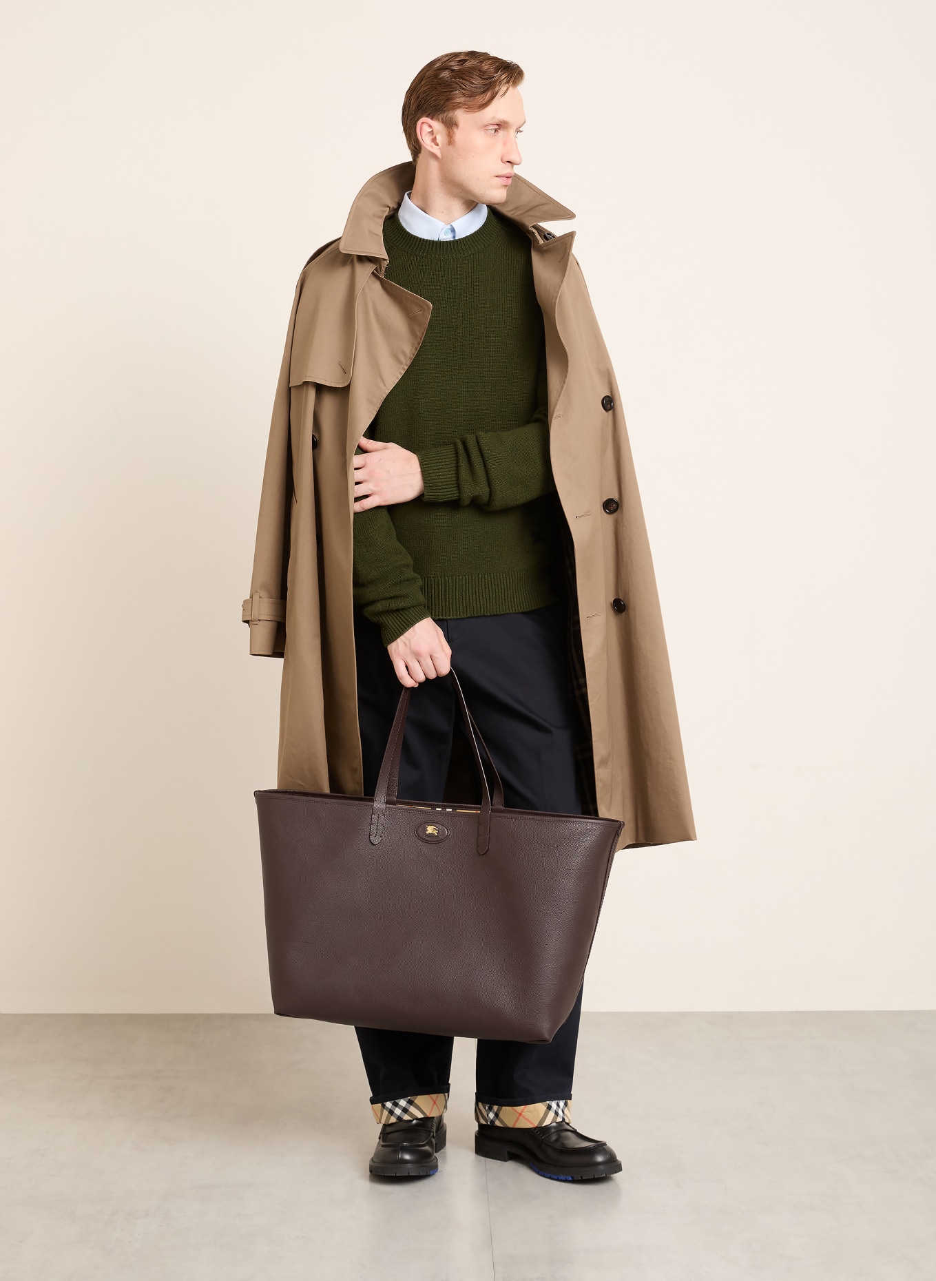 BURBERRY Cashmere-Pullover CLIFFORD: GRÜN