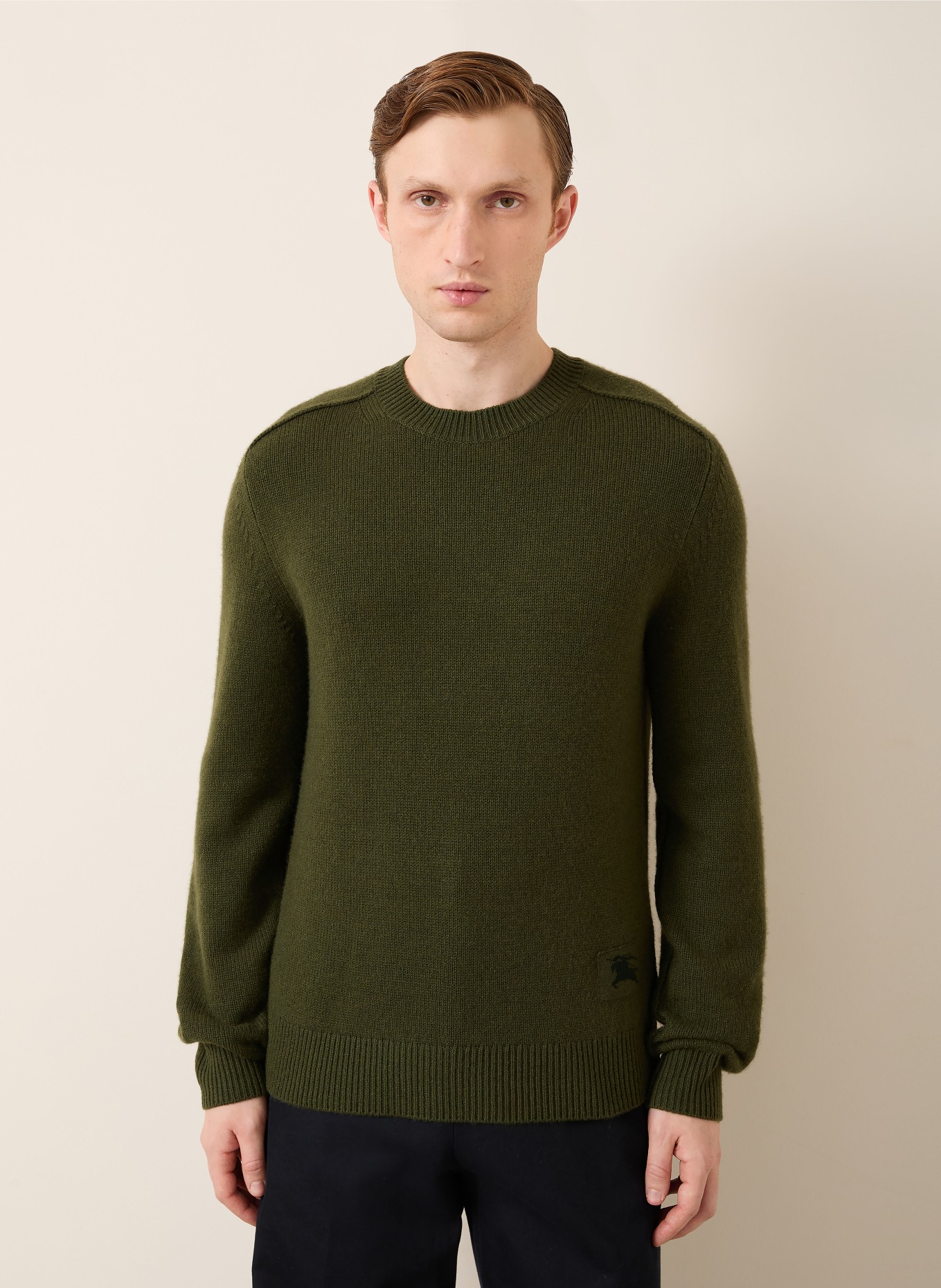 BURBERRY Cashmere-Pullover CLIFFORD: GRÜN