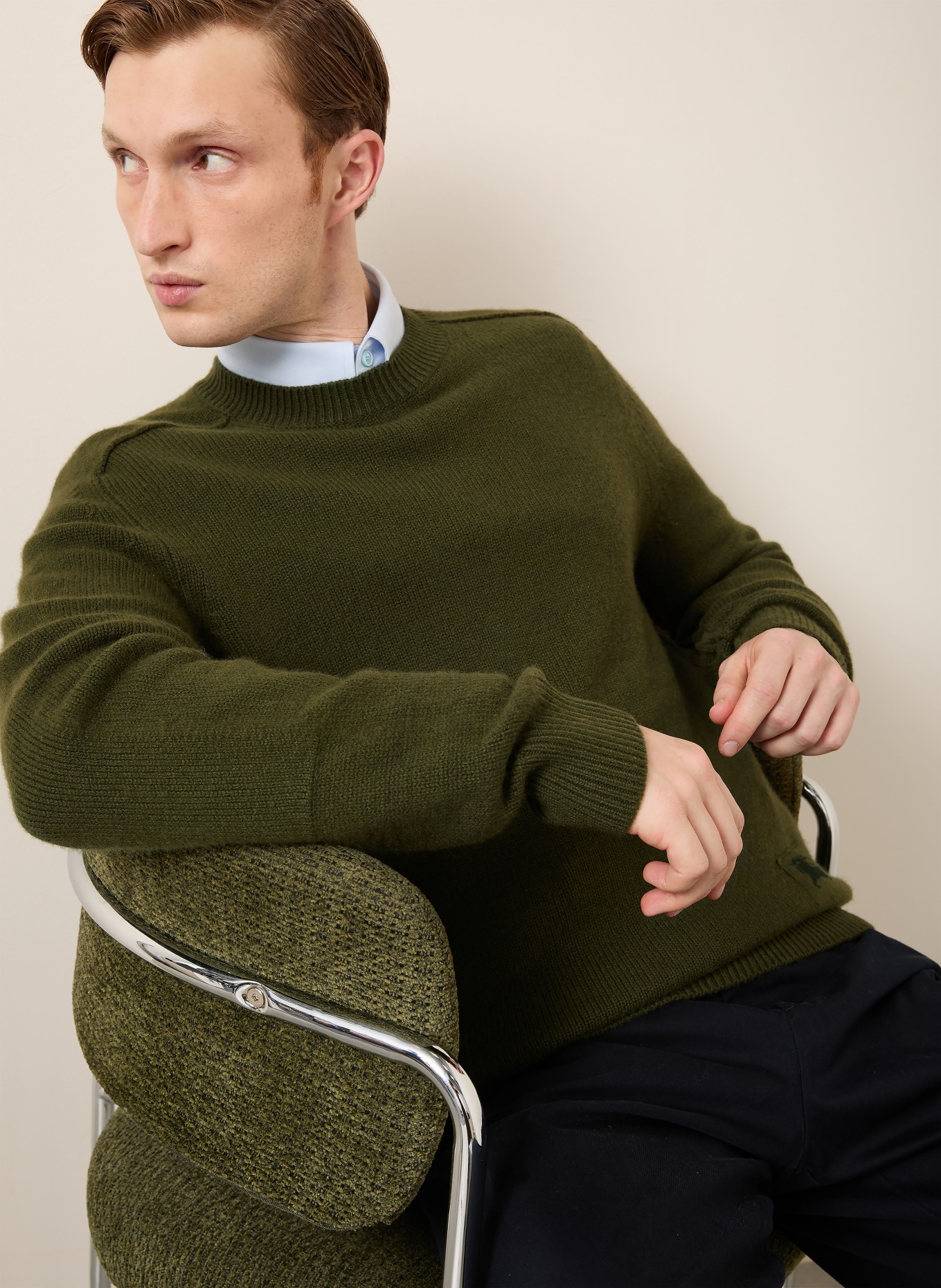 BURBERRY Cashmere-Pullover CLIFFORD: GRÜN