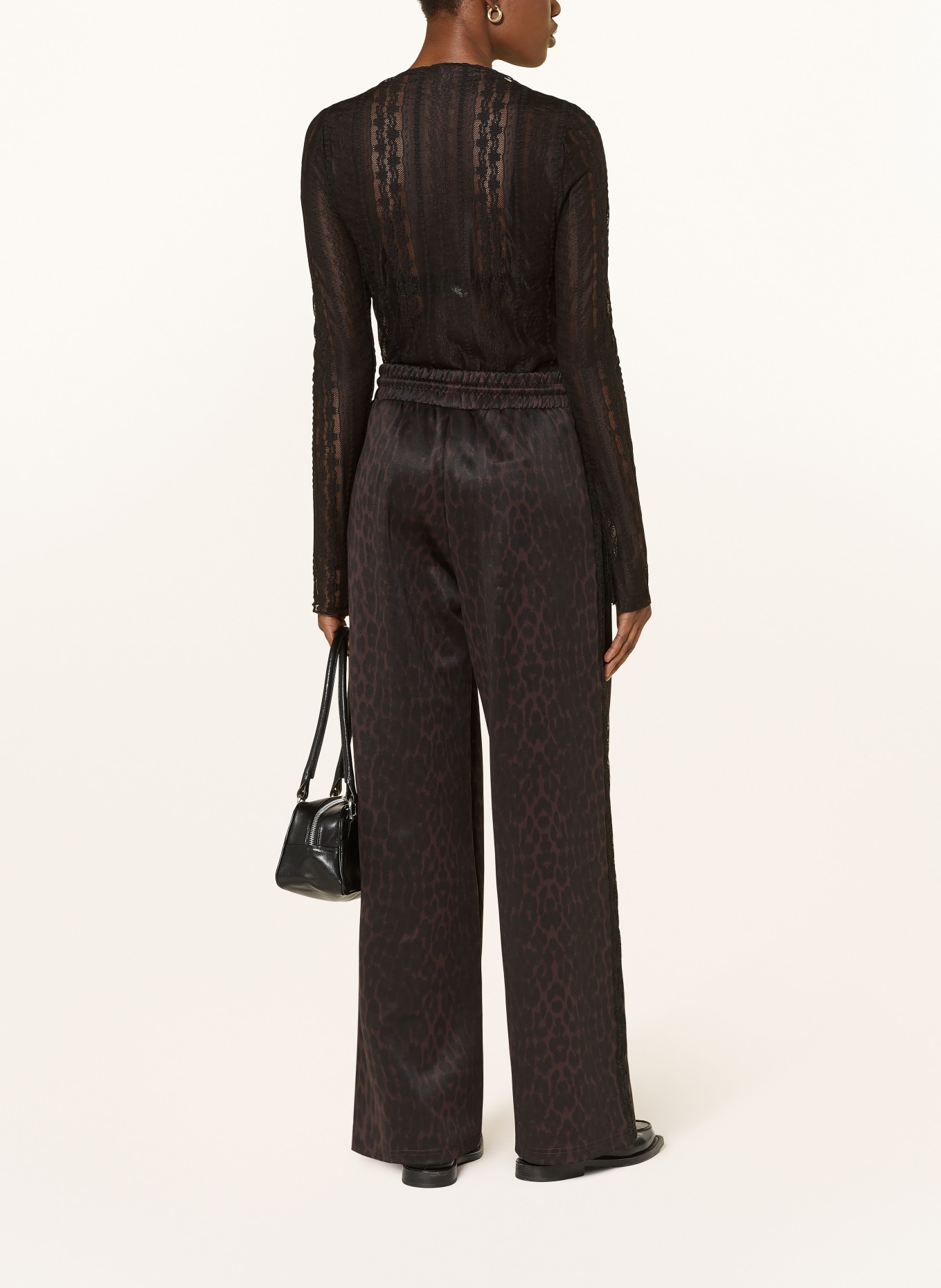 OH APRIL Dlouhé rukávy ZAHARA z krajky: ČERNÁ