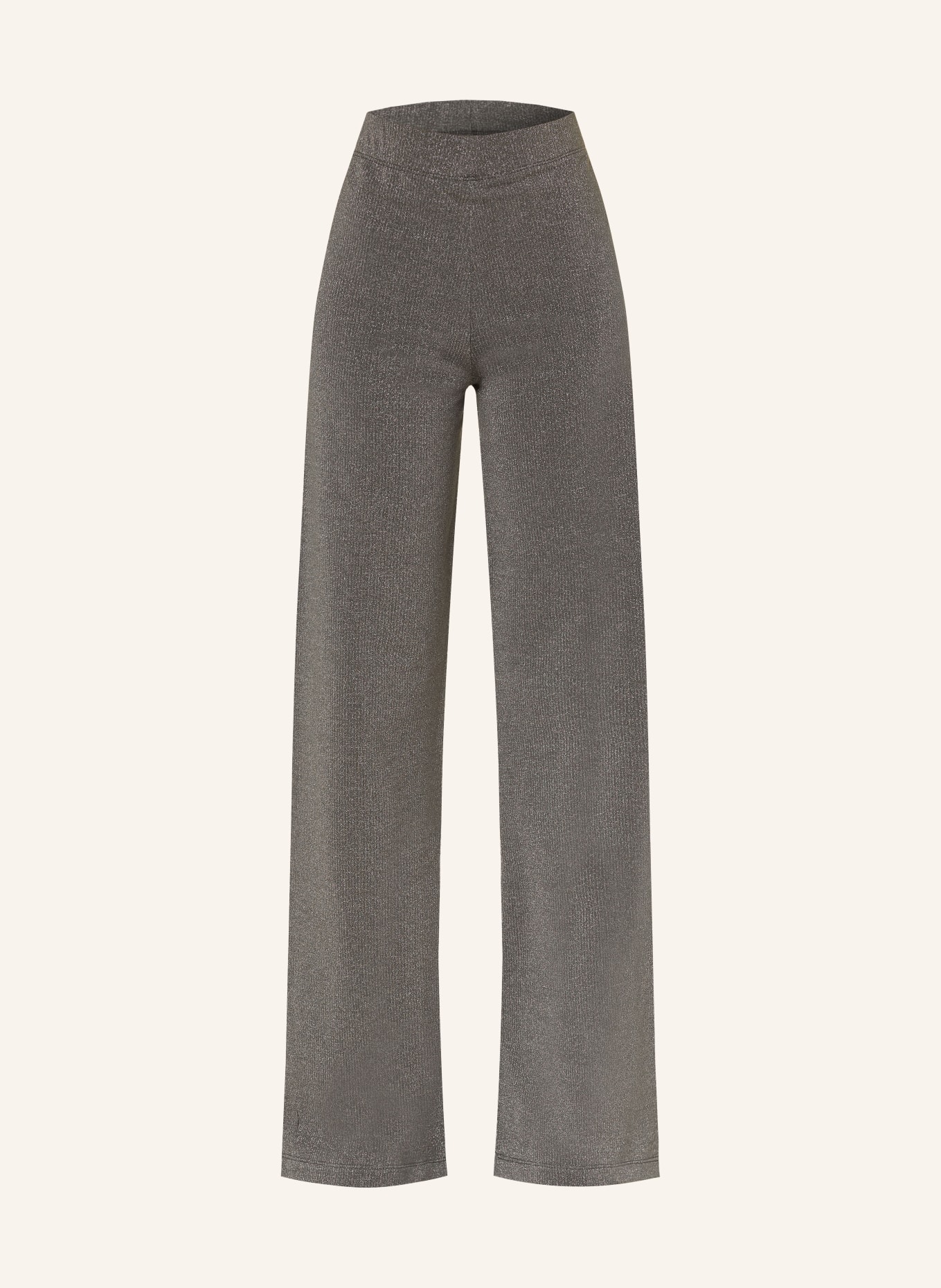 OH APRIL LOUI knit pants with glitter yarn: GRAY