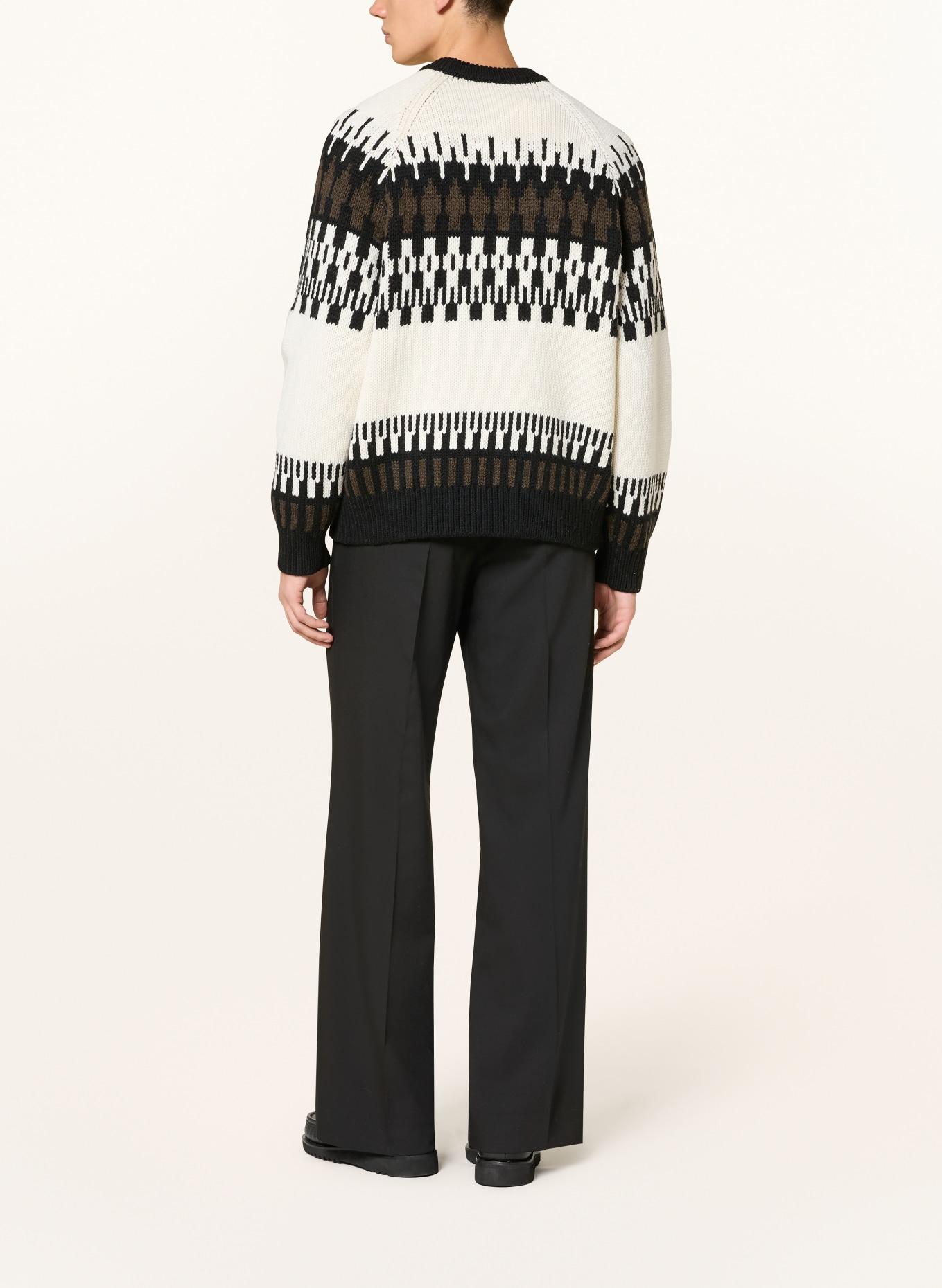 COS Pullover: SCHWARZ / ECRU / KHAKI