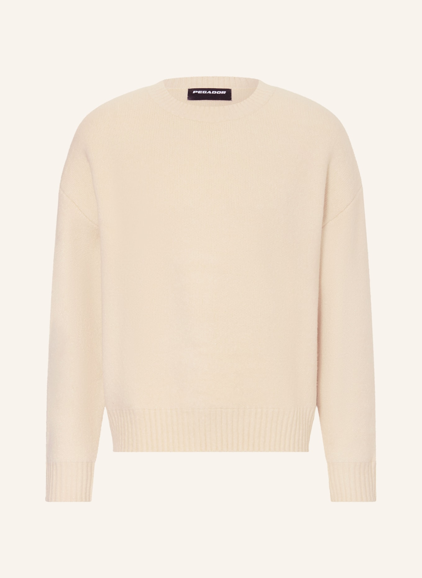 PEGADOR Oversized svetr SPOLETO: BÉŽOVÁ / BÍLÁ