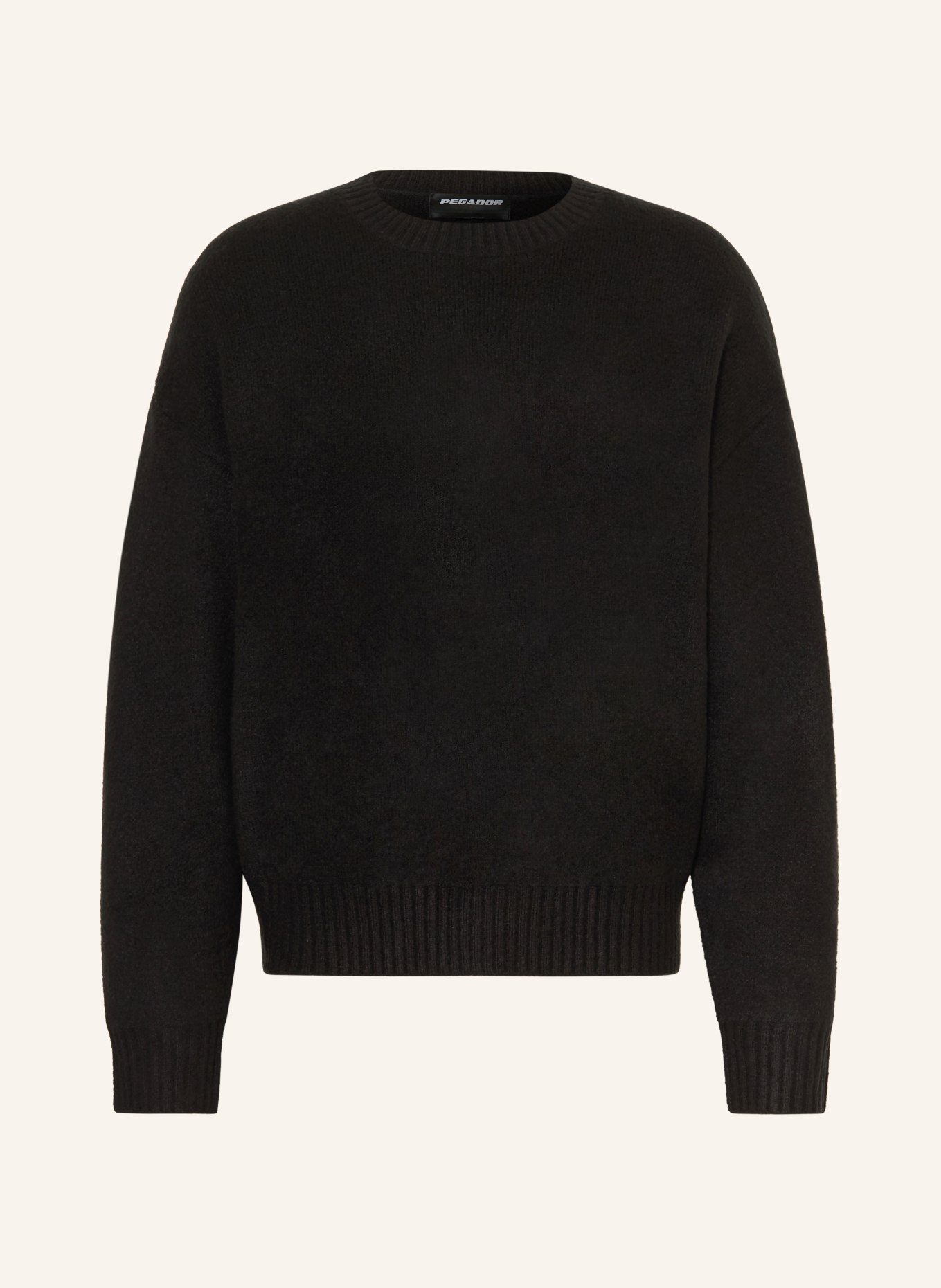 PEGADOR Oversized svetr SPOLETO: ČERNÁ / HNĚDÁ