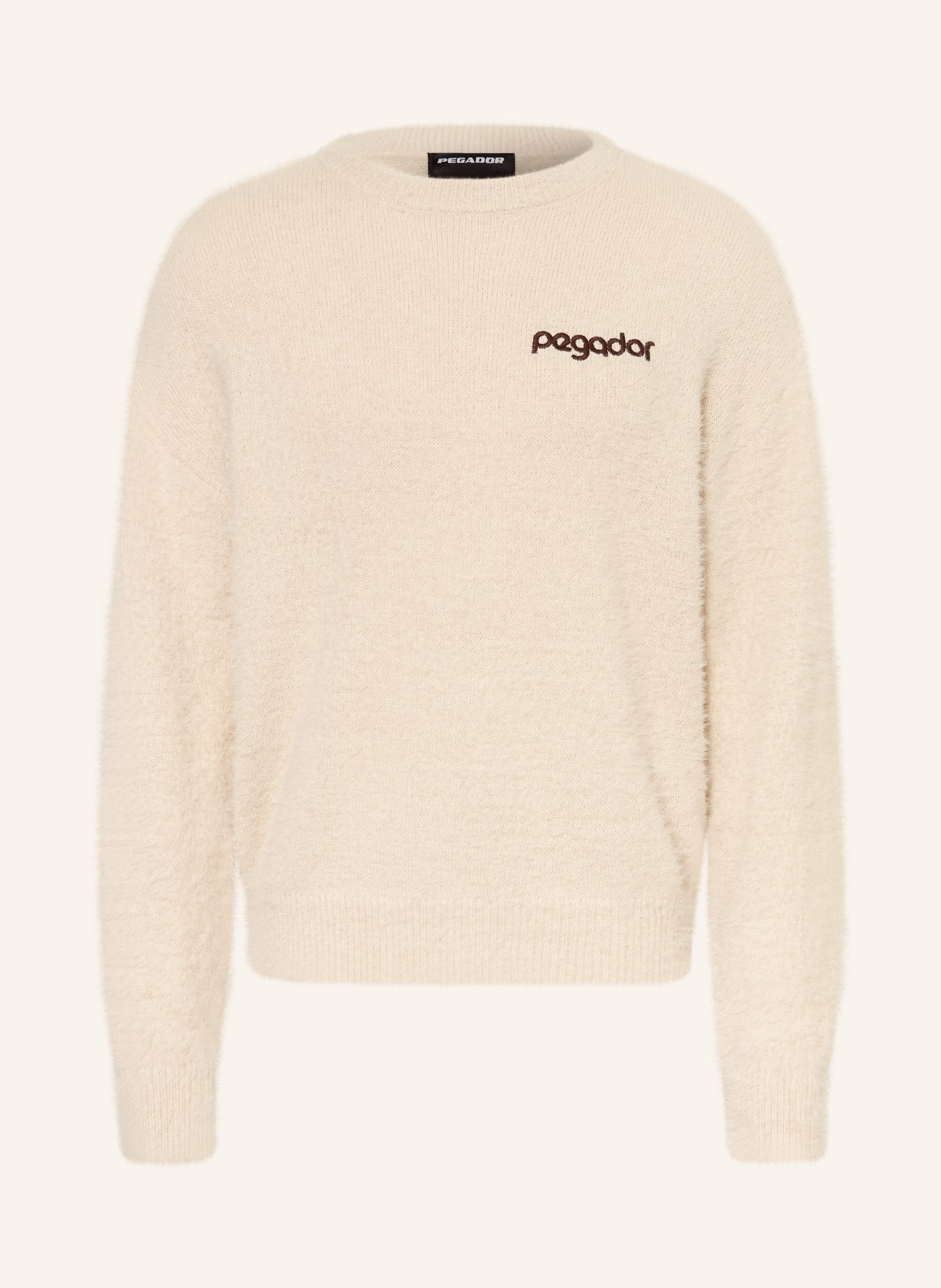 PEGADOR DALIAN sweater: CREAM / DARK BROWN