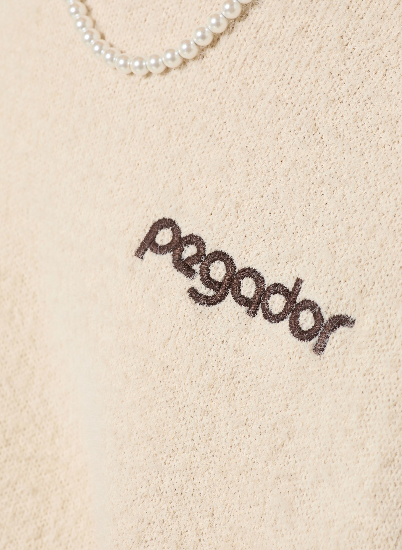 PEGADOR DALIAN sweater: CREAM / DARK BROWN