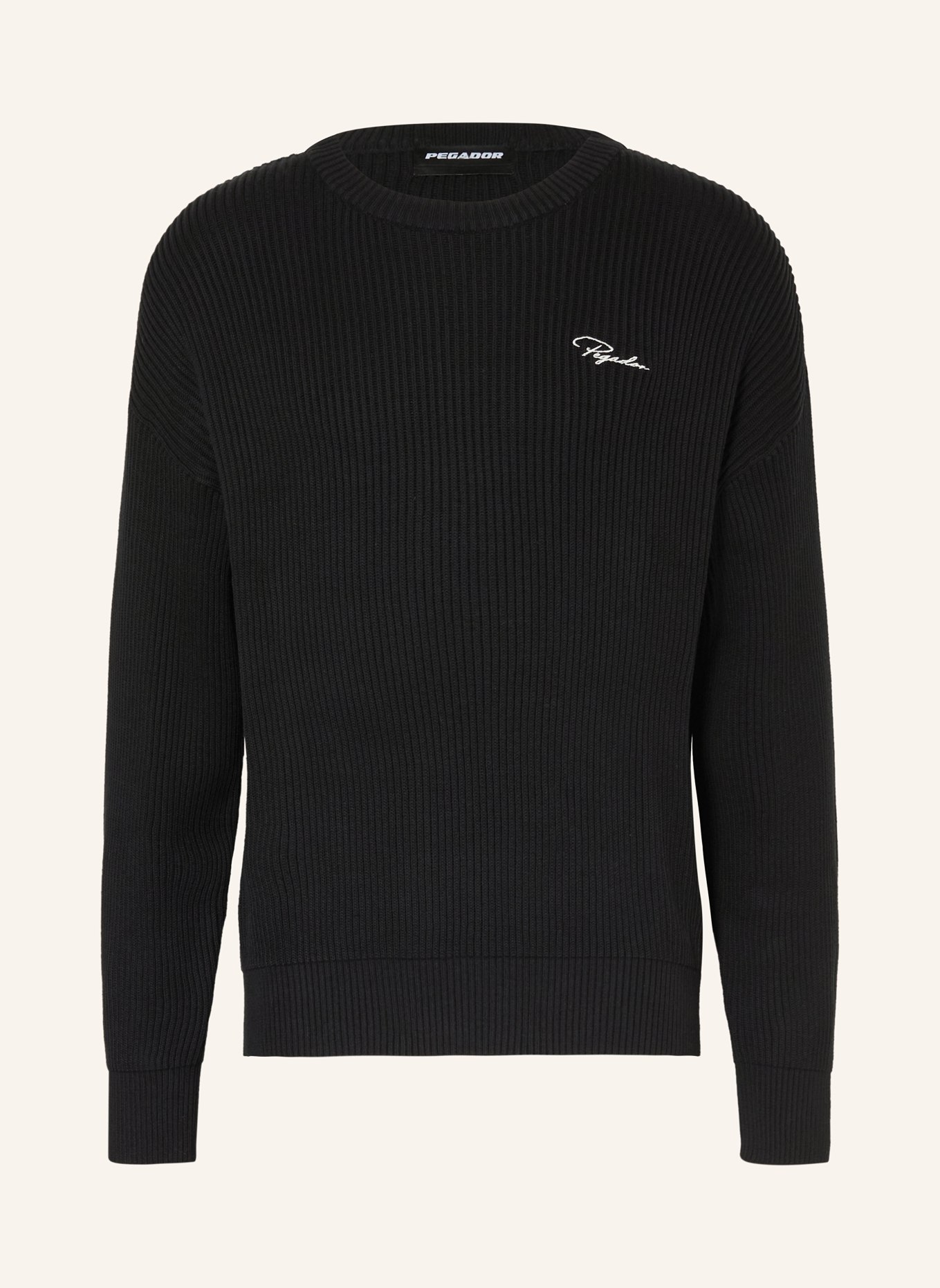 PEGADOR Oversized-Pullover SIGNAR: SCHWARZ