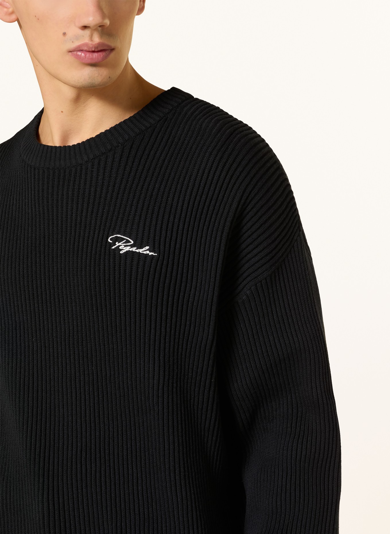 PEGADOR Oversized-Pullover SIGNAR: SCHWARZ