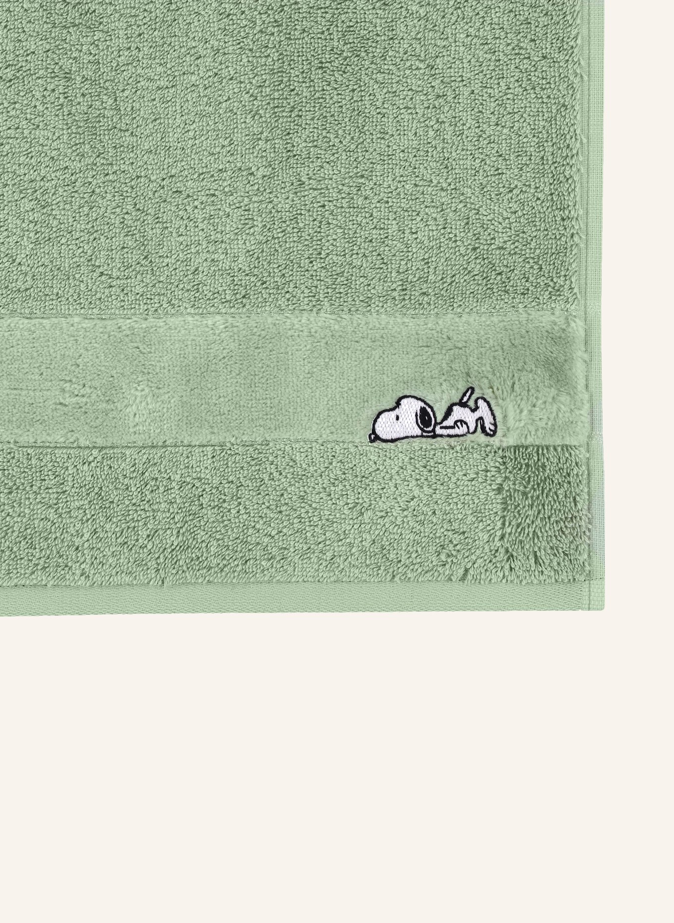VOSSEN Handtuch SLEEPY SNOOPY: HELLGRÜN