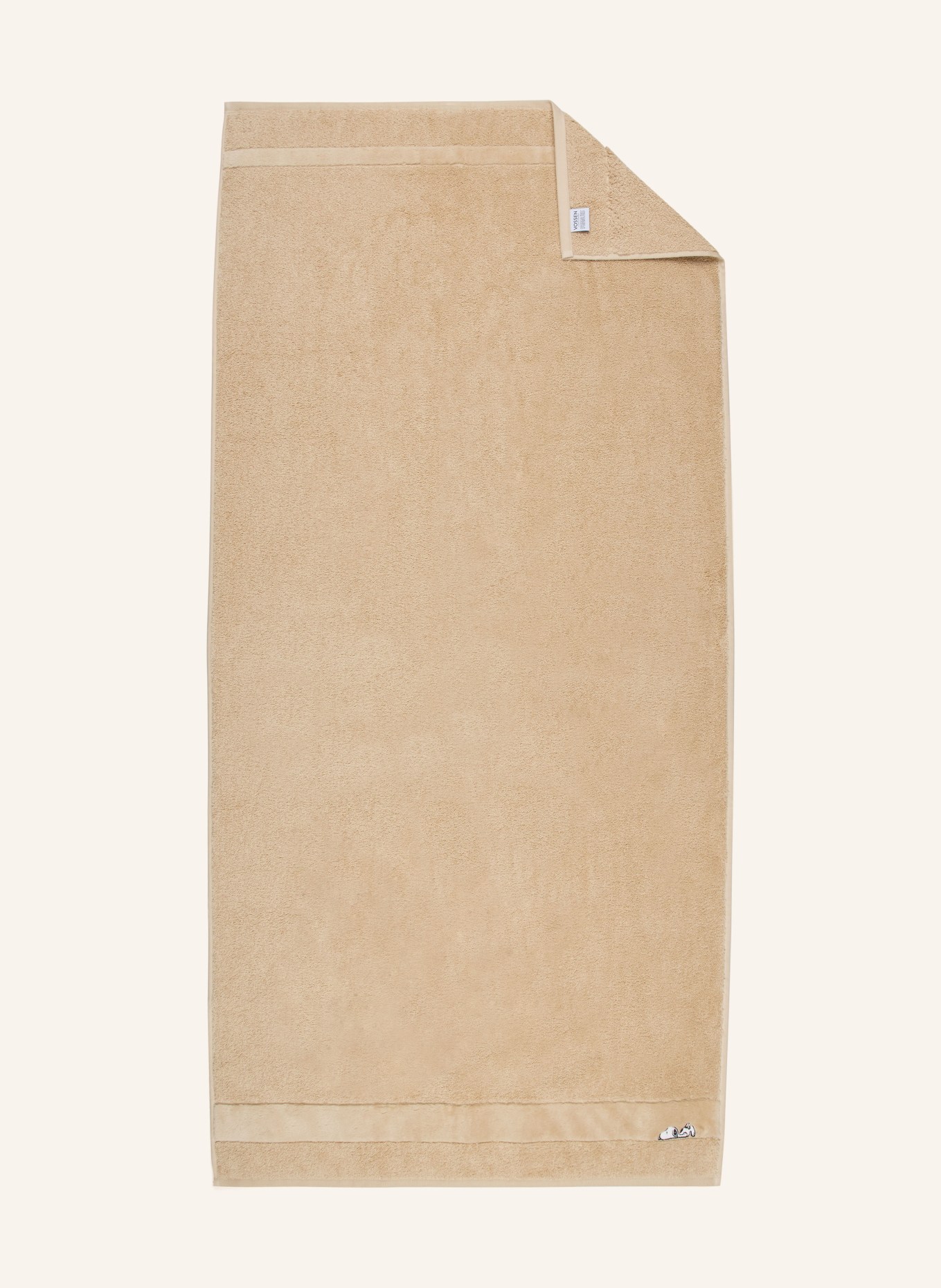 VOSSEN Duschtuch SLEEPY SNOOPY: HELLBRAUN