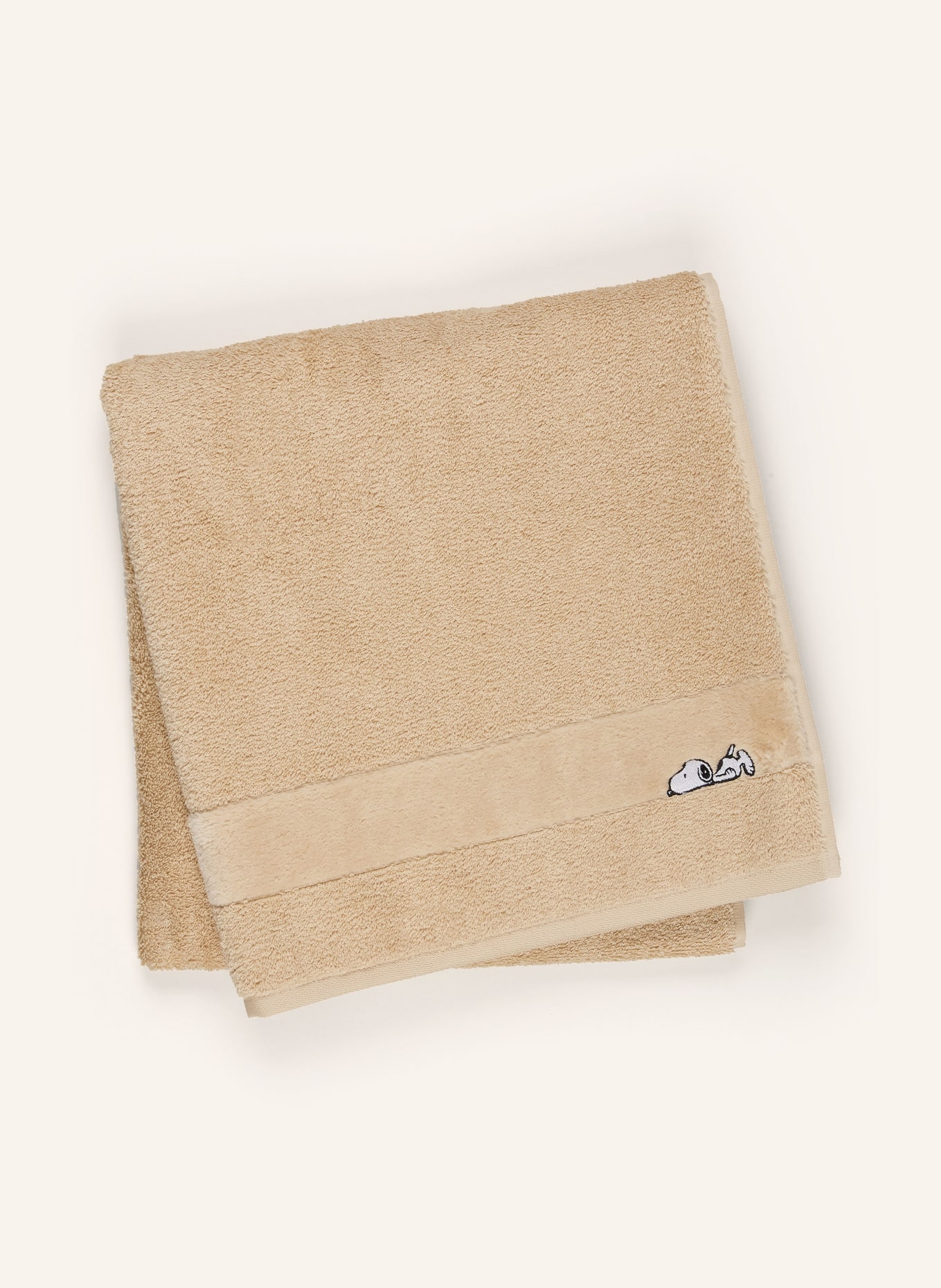 VOSSEN Duschtuch SLEEPY SNOOPY: HELLBRAUN