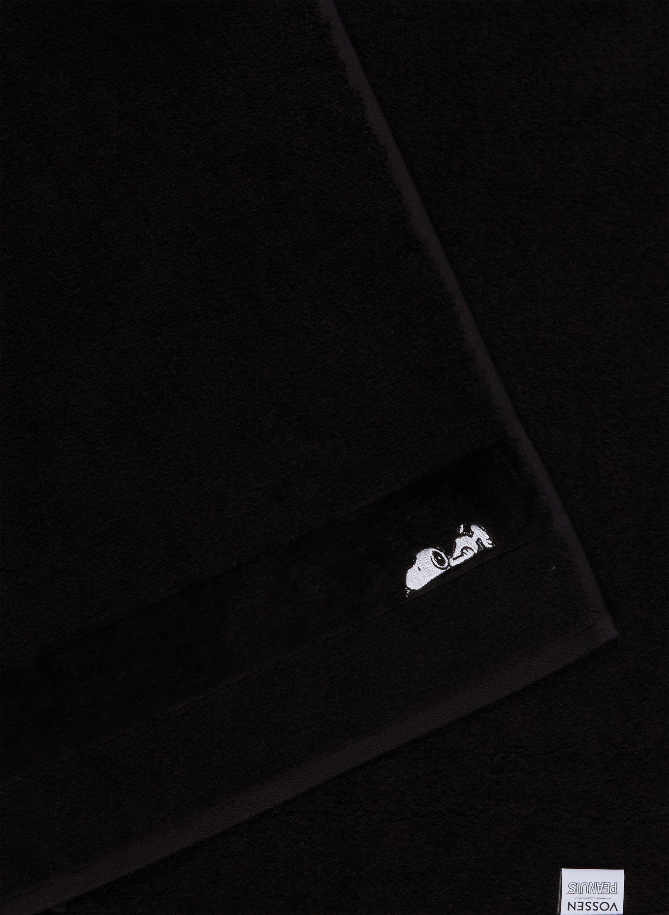 VOSSEN Duschtuch SLEEPY SNOOPY: SCHWARZ
