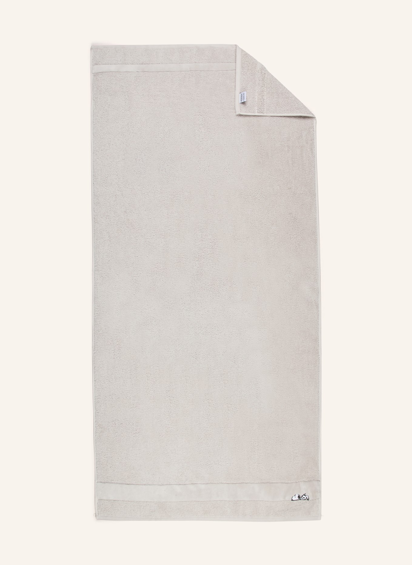 VOSSEN Duschtuch SLEEPY SNOOPY: HELLGRAU