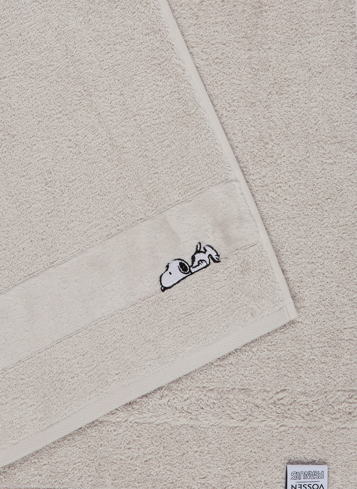 VOSSEN Duschtuch SLEEPY SNOOPY: HELLGRAU
