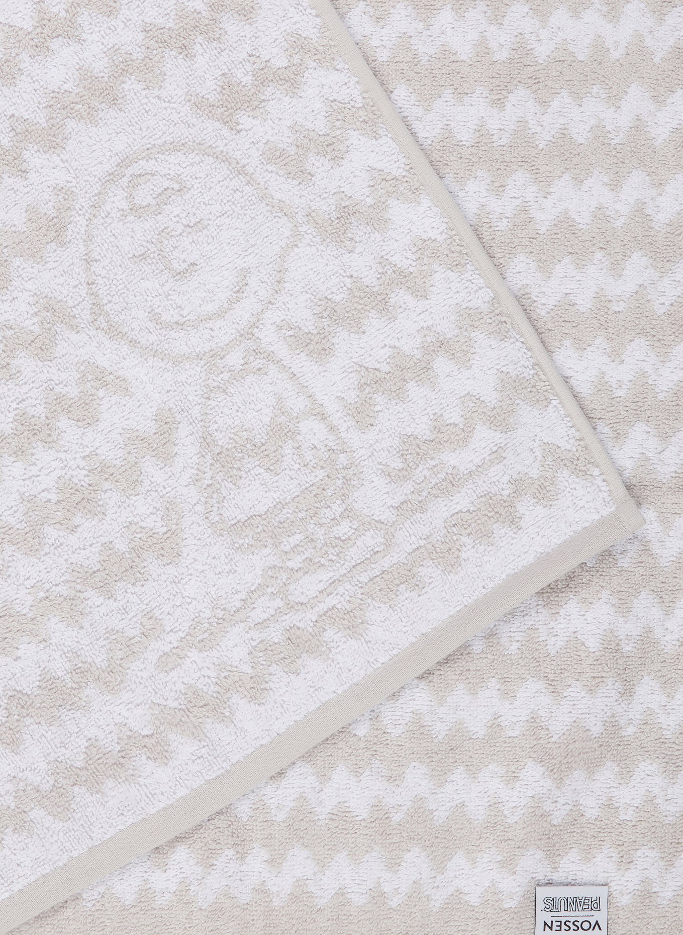 VOSSEN Duschtuch CHARLIE BROWN: CREME / GRAU