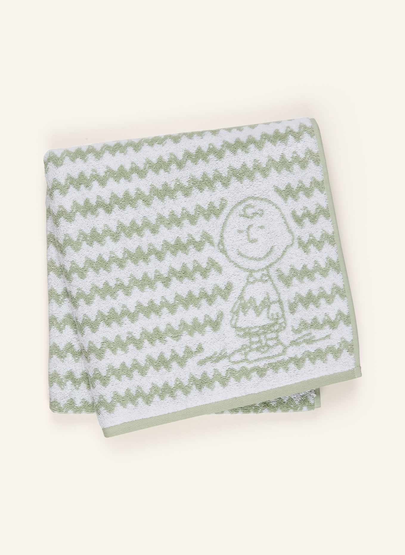 VOSSEN Duschtuch CHARLIE BROWN: HELLGRÜN / CREME