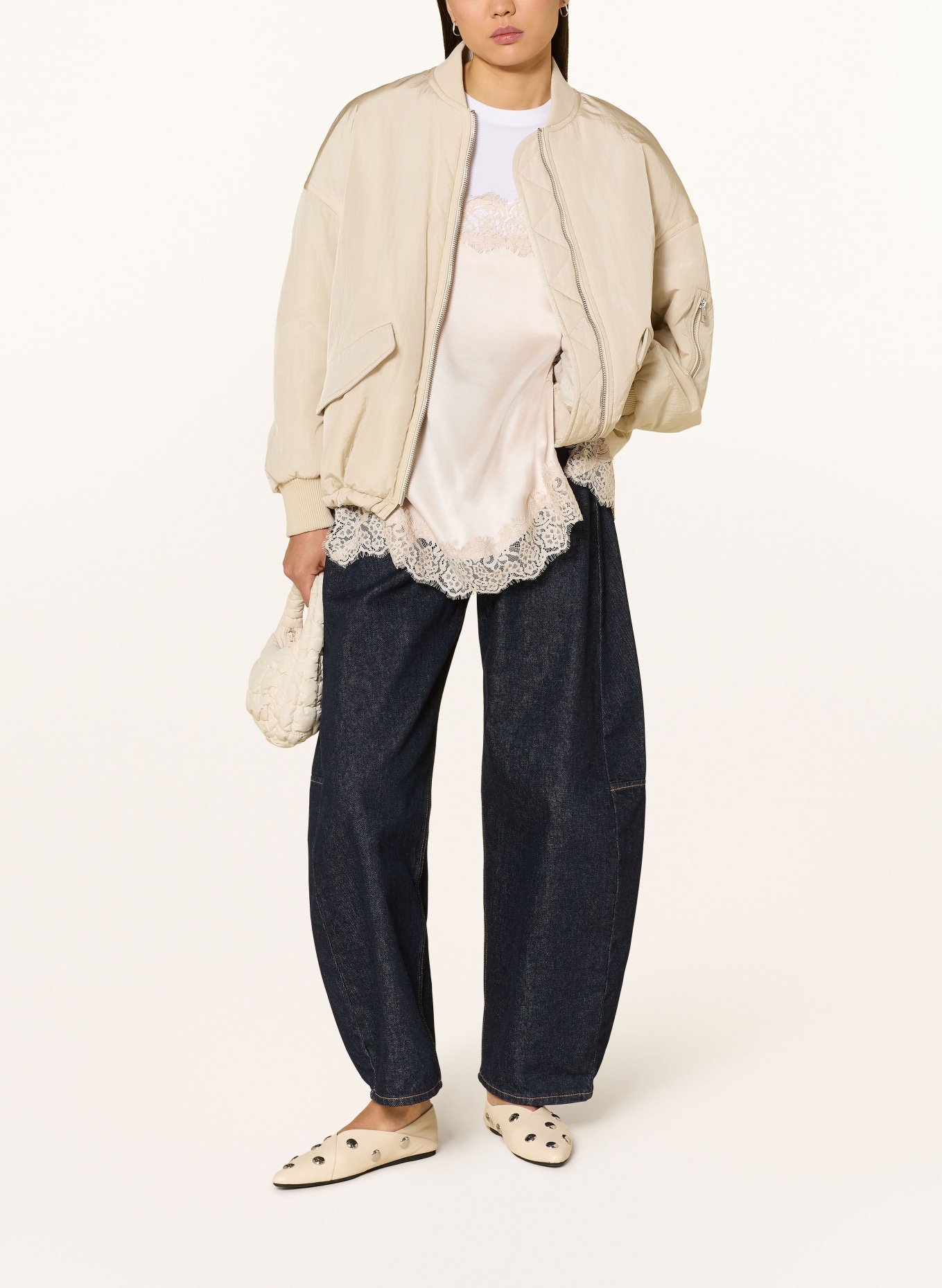 darling harbour Satintop mit Spitze: STONE