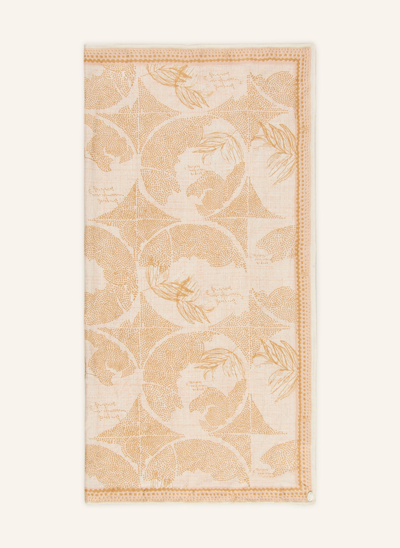 friendly hunting silk scarf: BEIGE / CAMEL