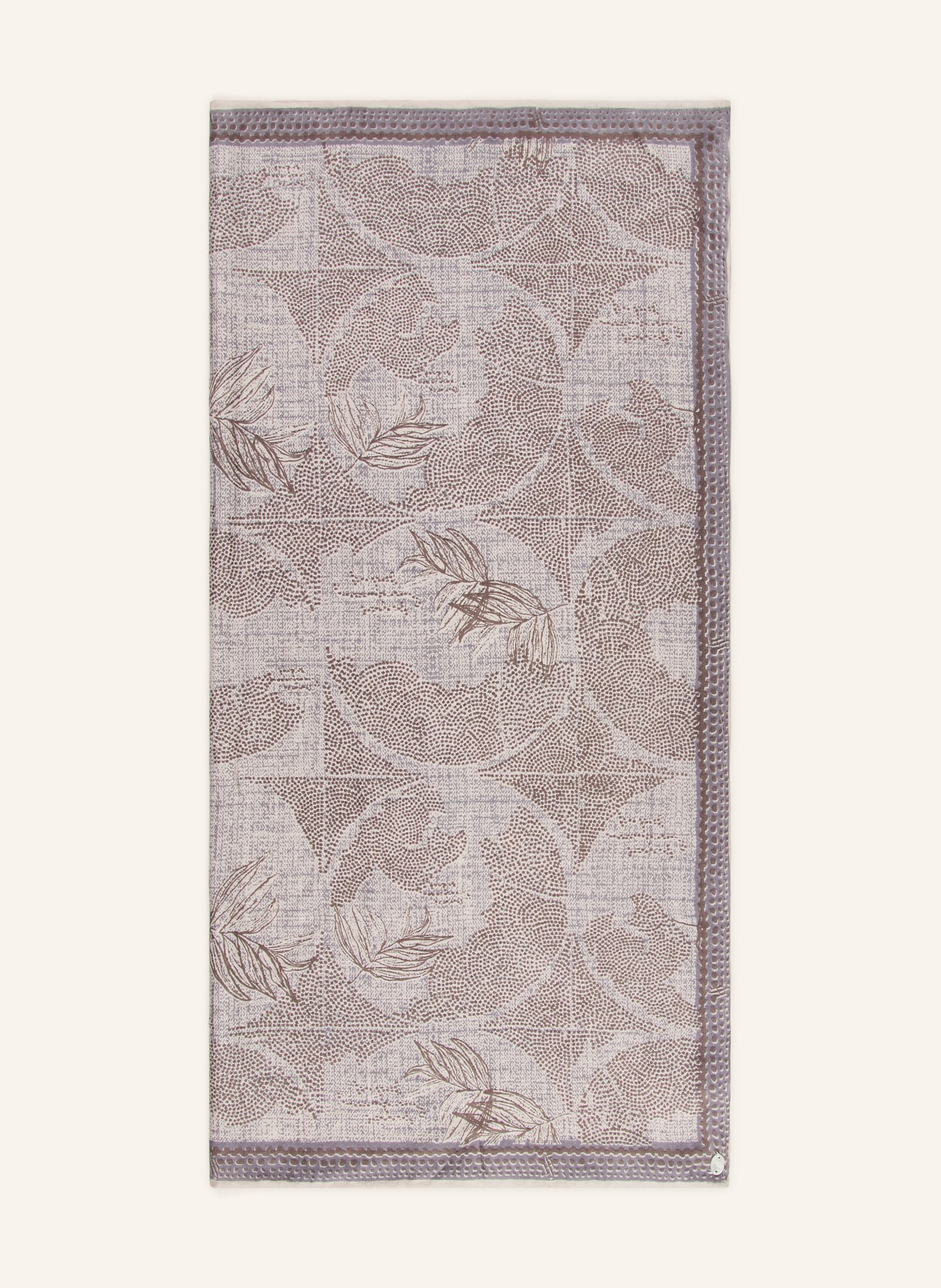 friendly hunting silk scarf: LIGHT GRAY / TAUPE / DARK GRAY