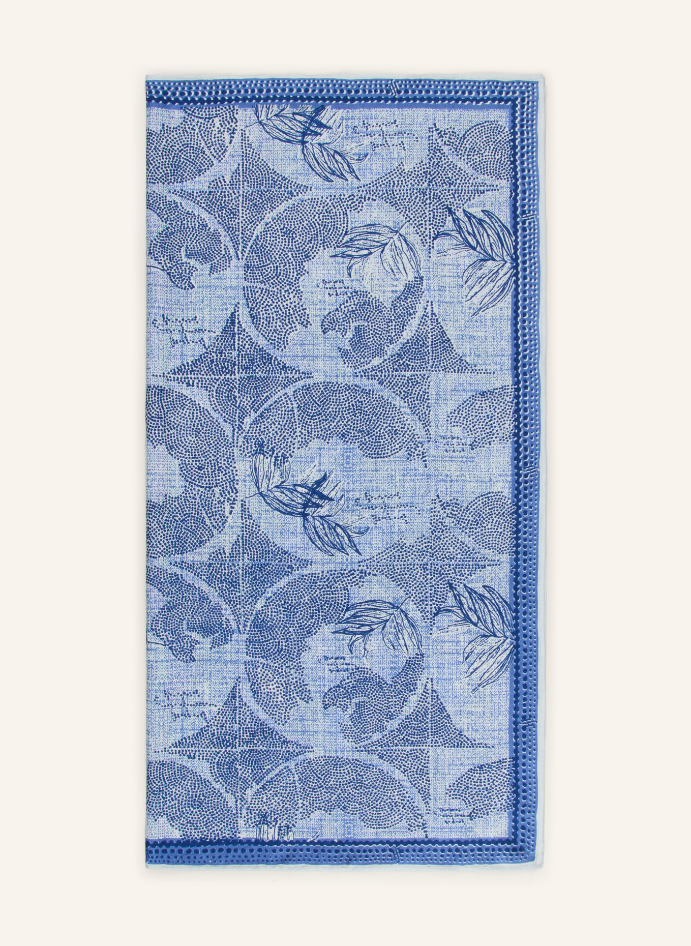 friendly hunting silk scarf: LIGHT BLUE / DARK BLUE / BLUE