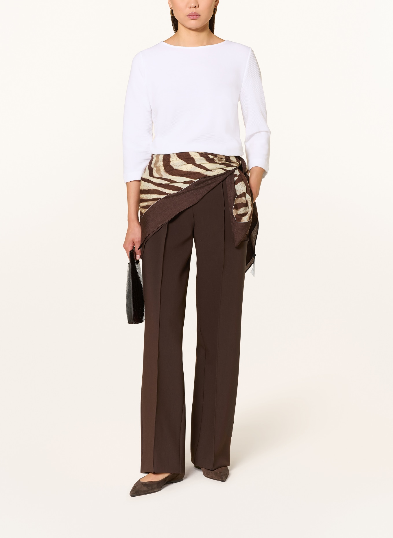 ZAÍDA Shirt with 3/4-length sleeves: WHITE