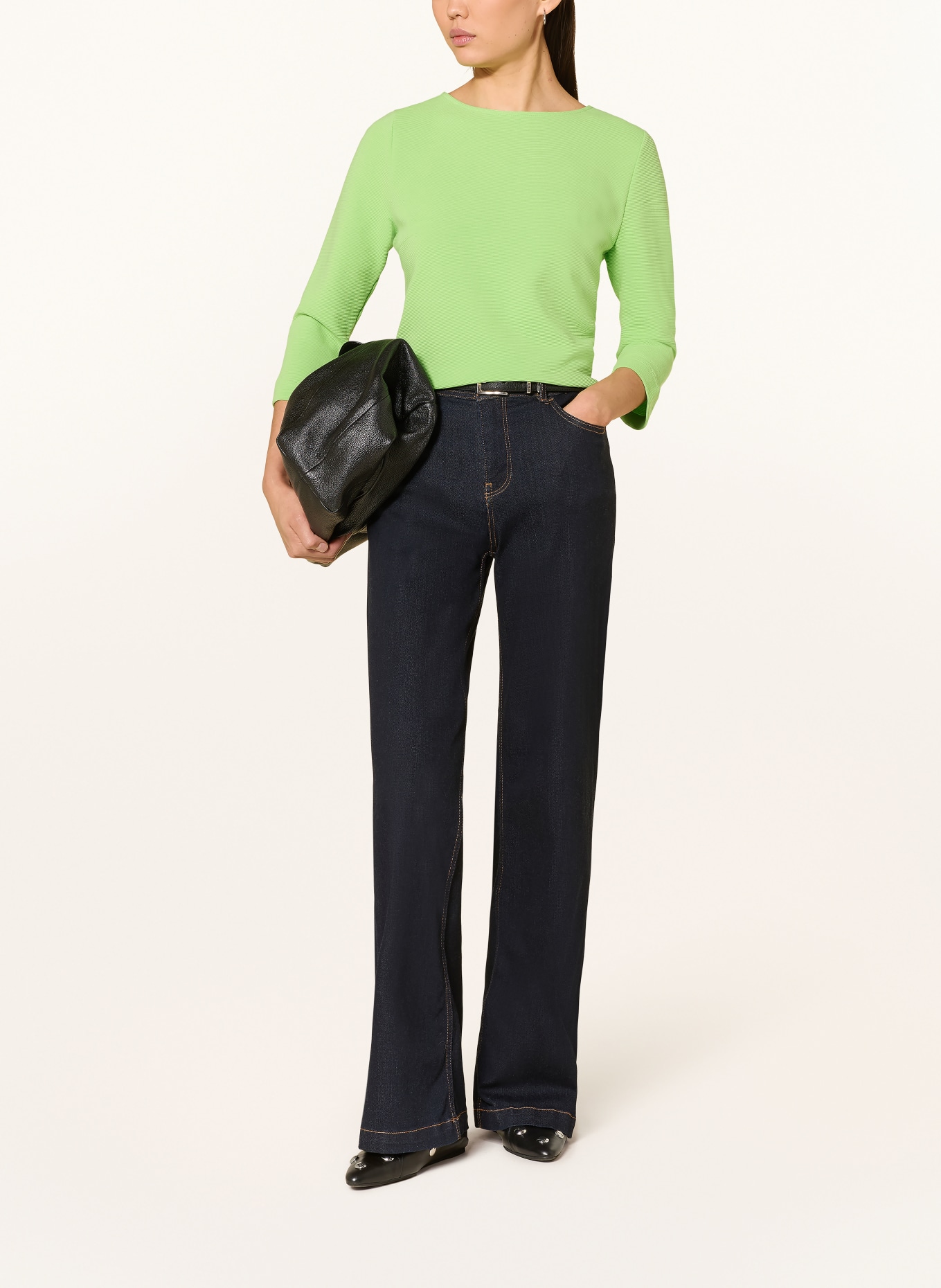 ZAÍDA Shirt with 3/4-length sleeves: GREEN