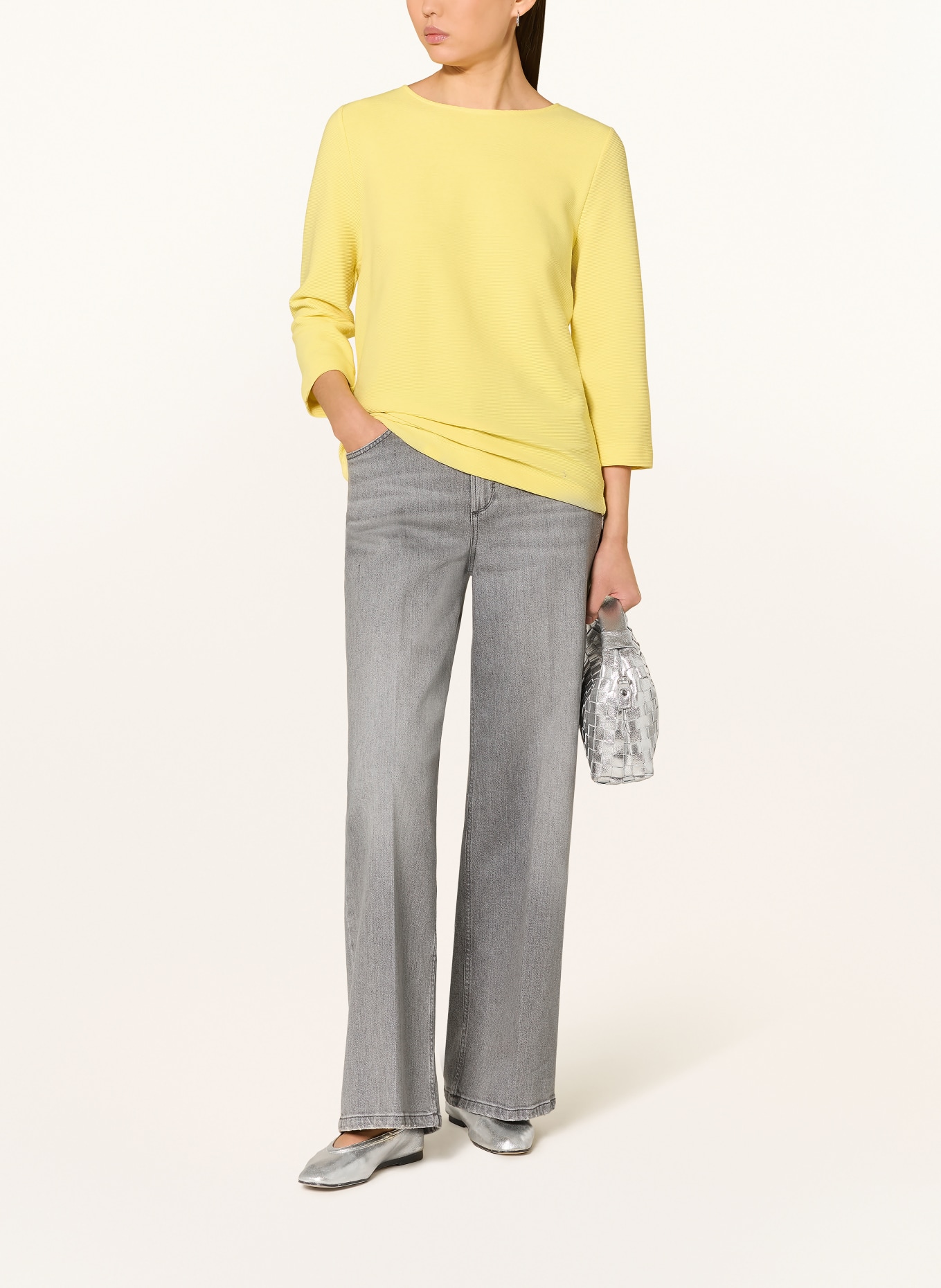 ZAÍDA Shirt with 3/4-length sleeves: YELLOW