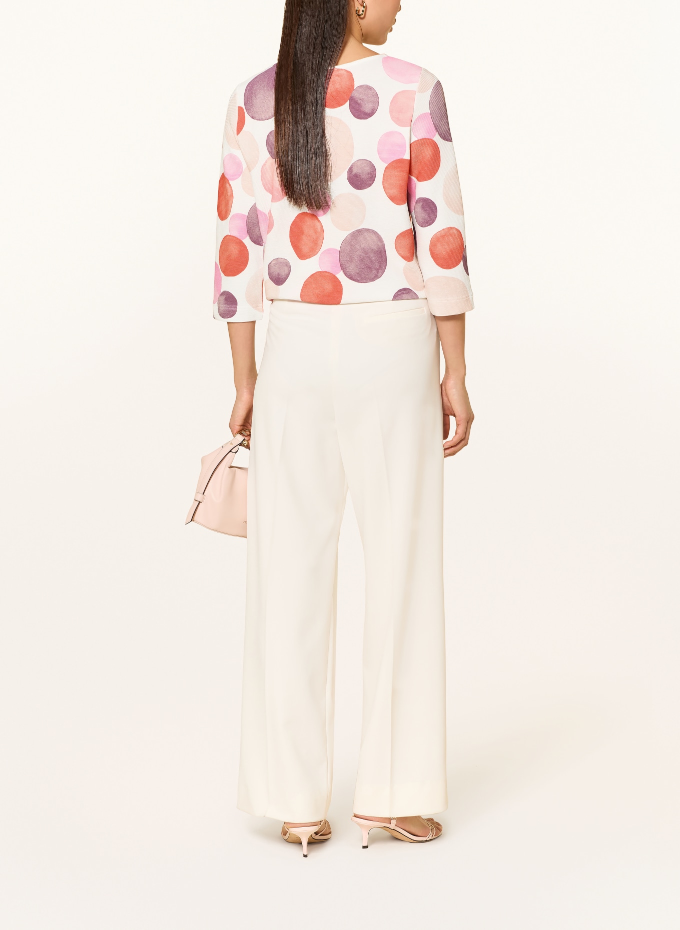 ZAÍDA Shirt with 3/4-length sleeves: LIGHT PINK / DARK PURPLE / RED