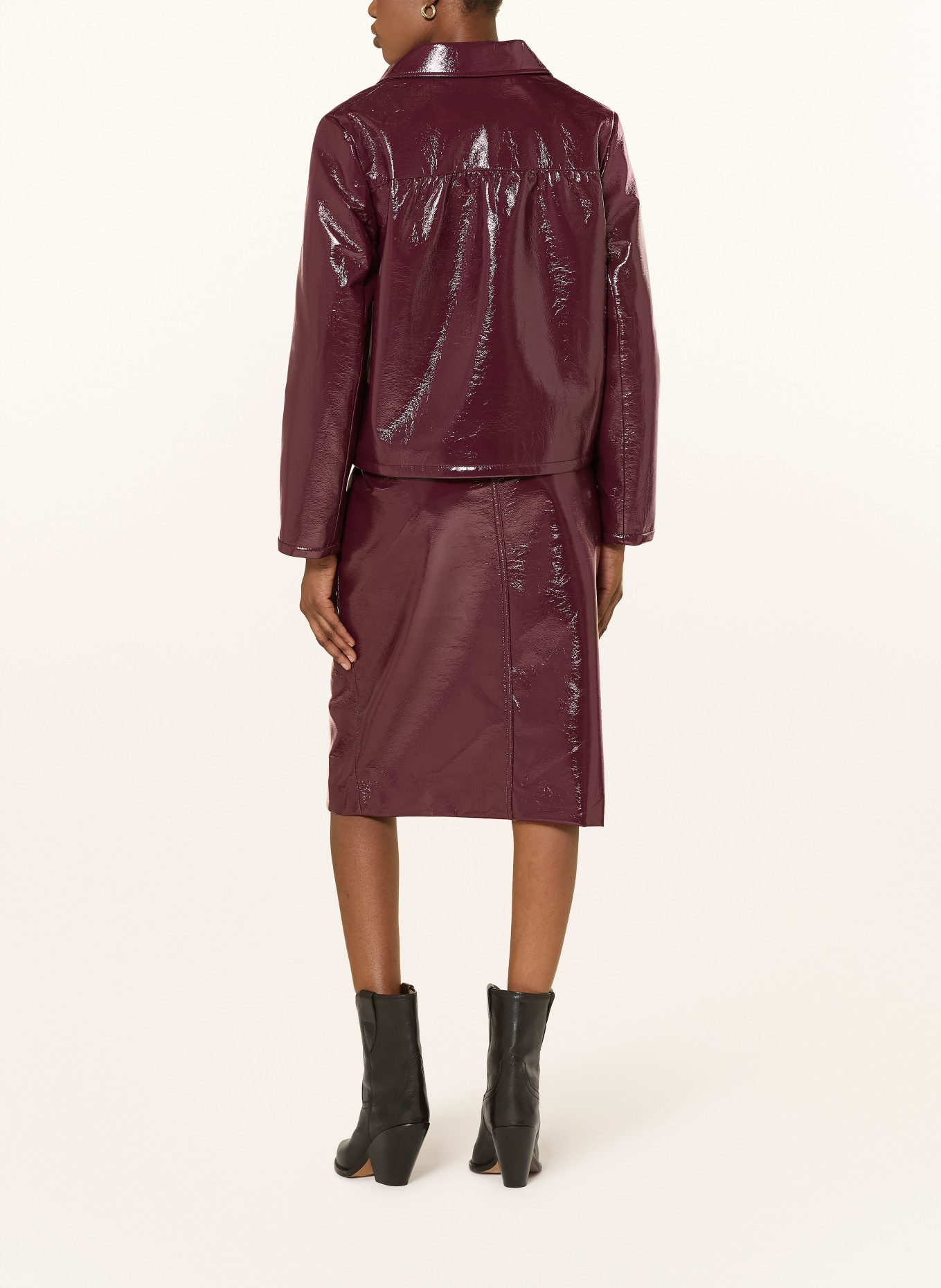 ba&sh Jacke in Lederoptik: DUNKELLILA