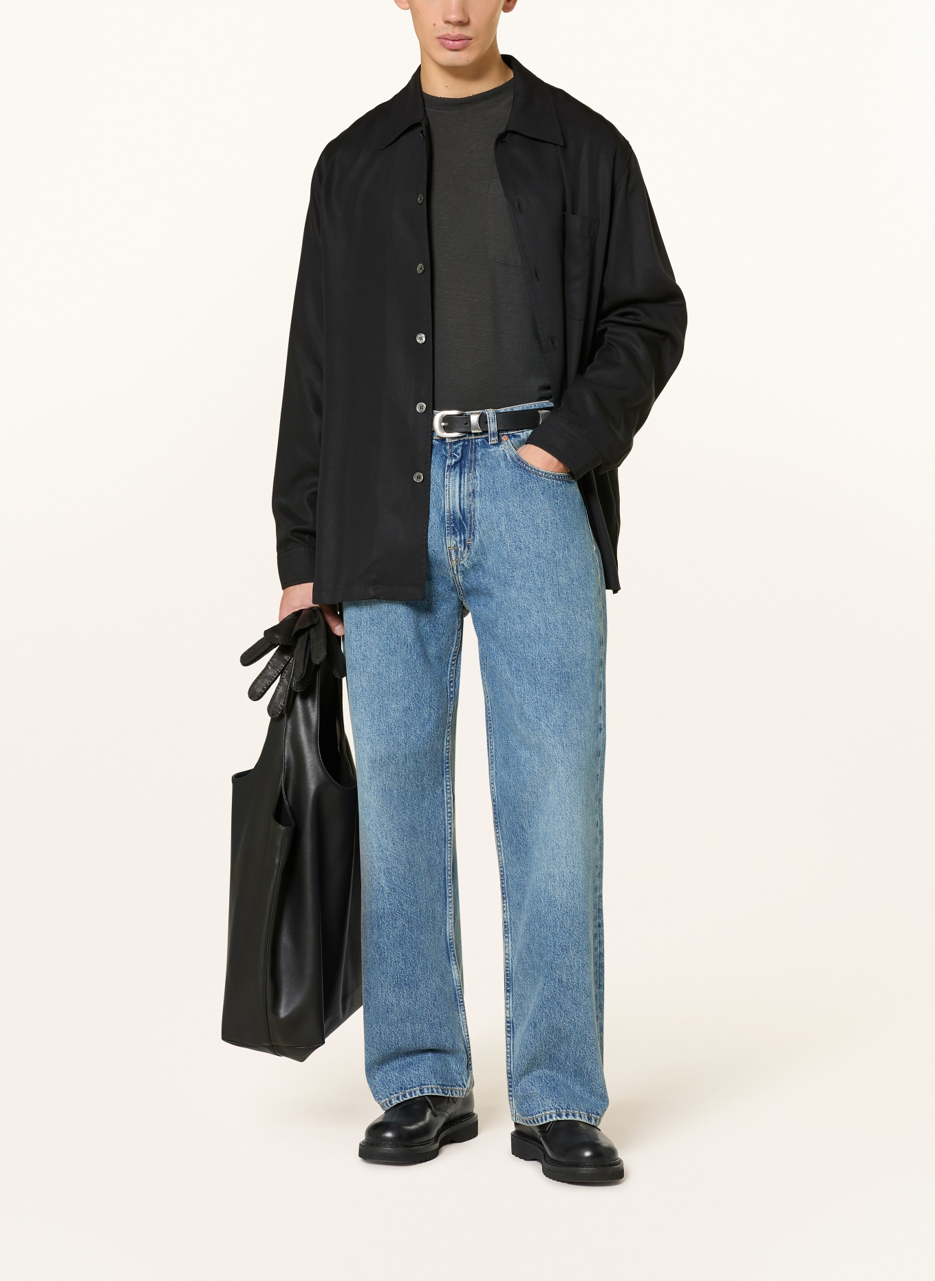 OUR LEGACY Dżinsy THIRD CUT Relaxed Fit: Blue Tech Wash Denim