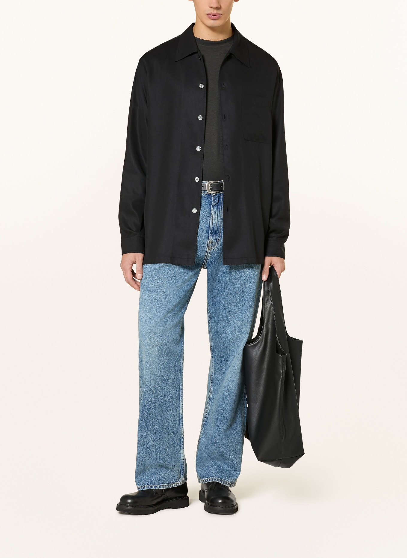 OUR LEGACY Koszula EVERY SHIRT Relaxed Fit: CZARNY