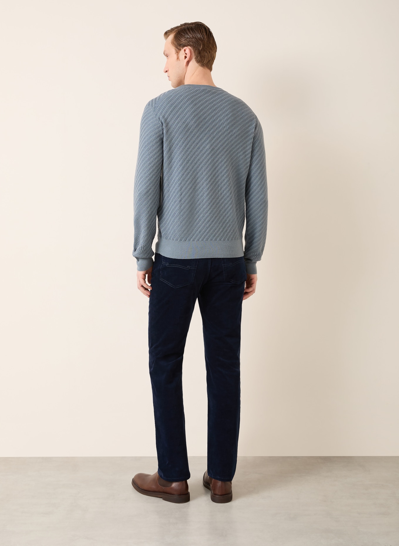 Brioni Pullover mit Seide: BLAU