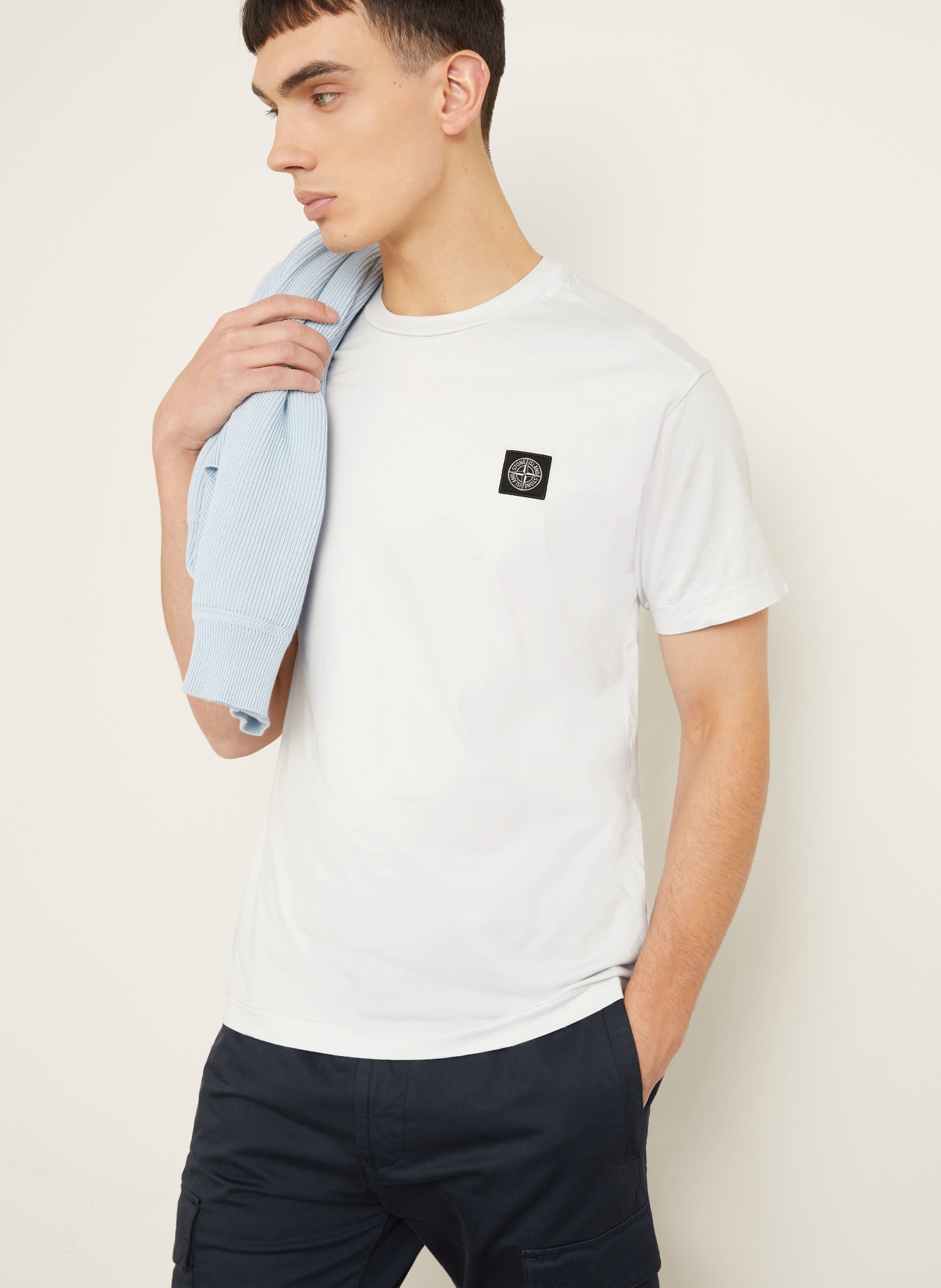 STONE ISLAND tričko: TMAVĚ MODRÁ