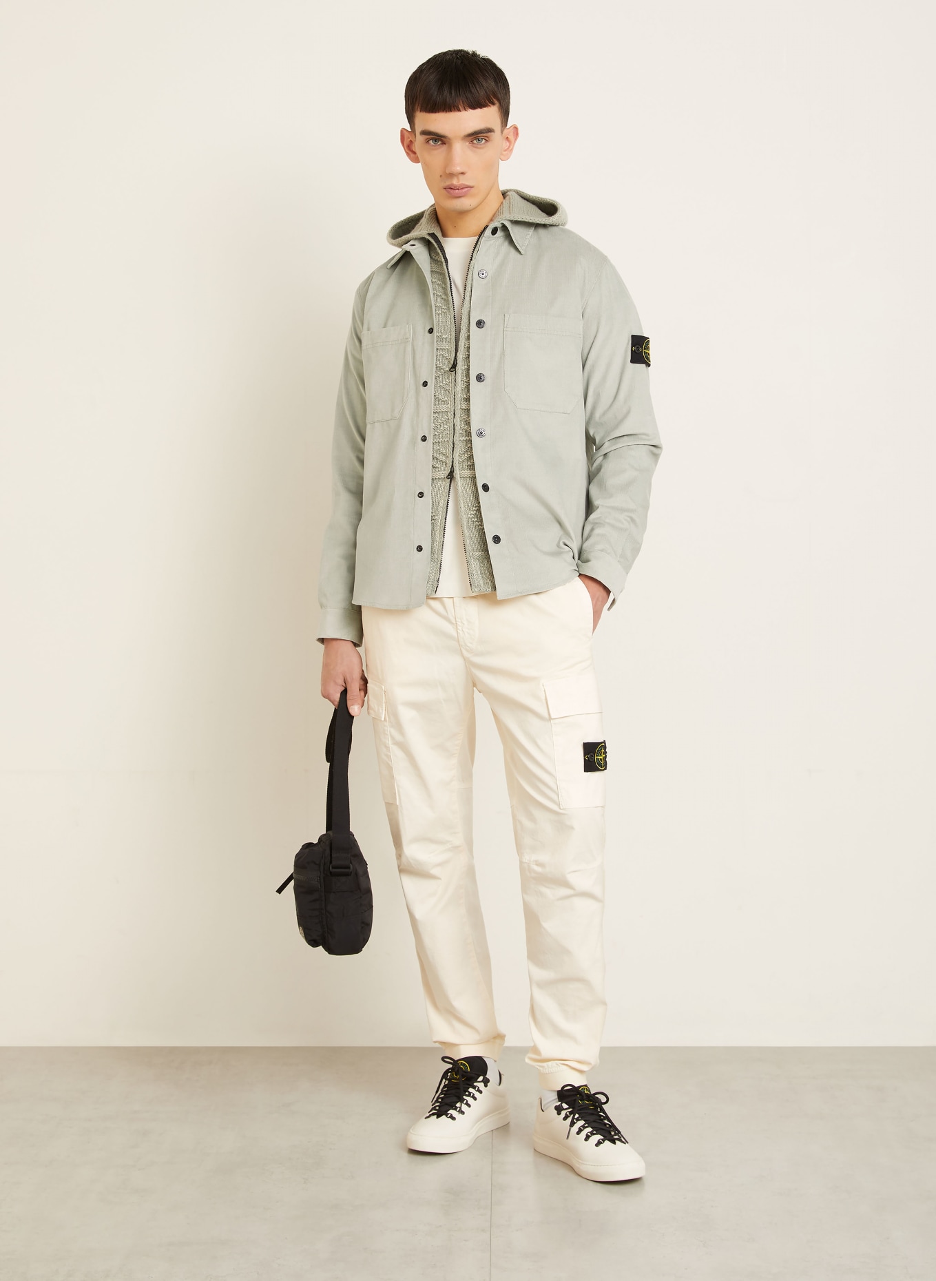 STONE ISLAND Cargo pants Extra Slim Fit: ECRU