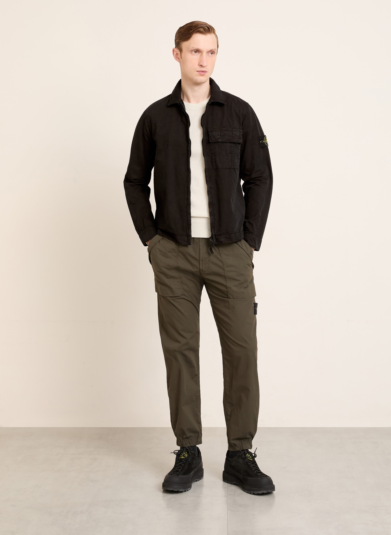 STONE ISLAND Overjacket: SCHWARZ