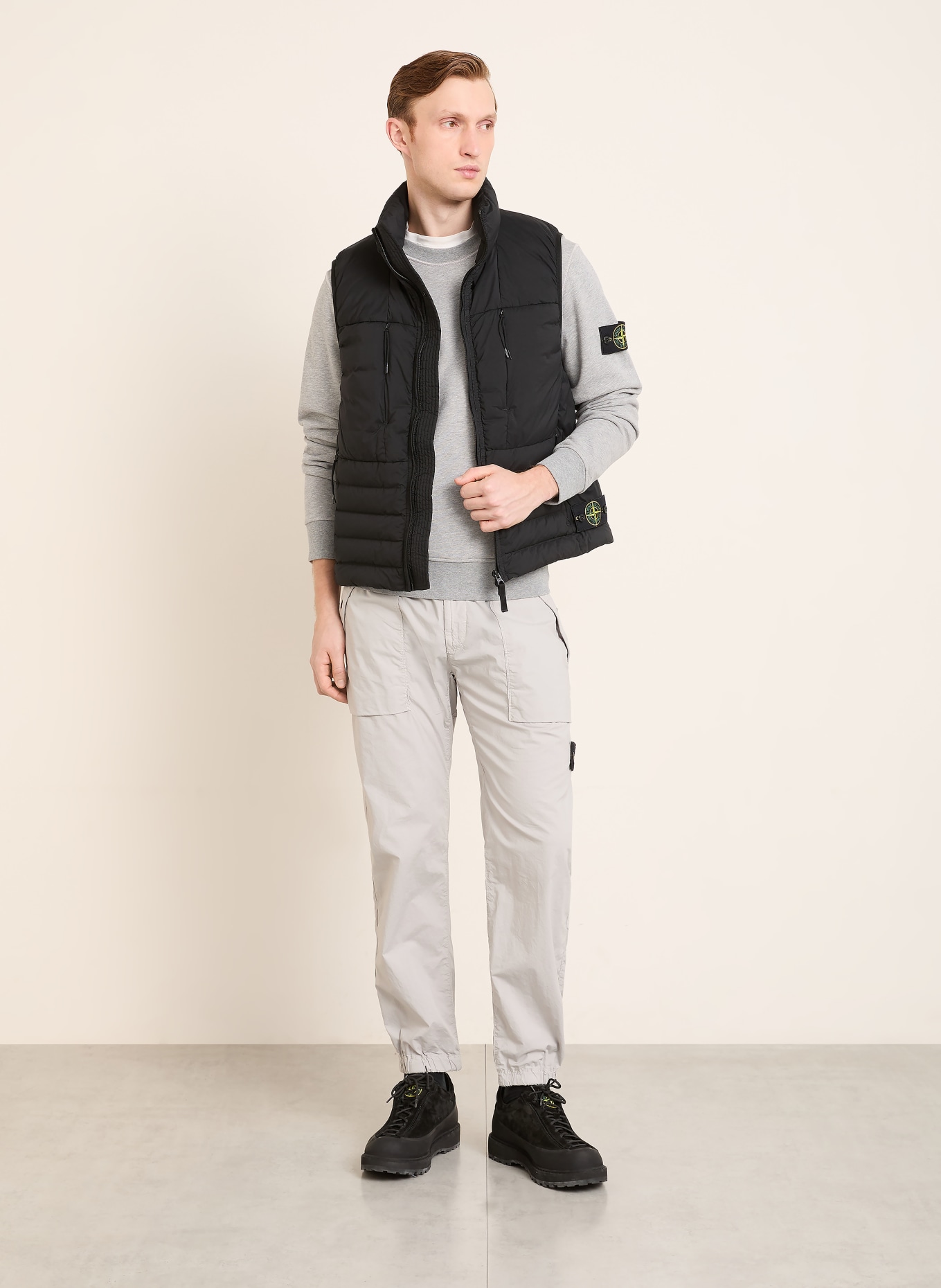 STONE ISLAND Daunenweste: SCHWARZ