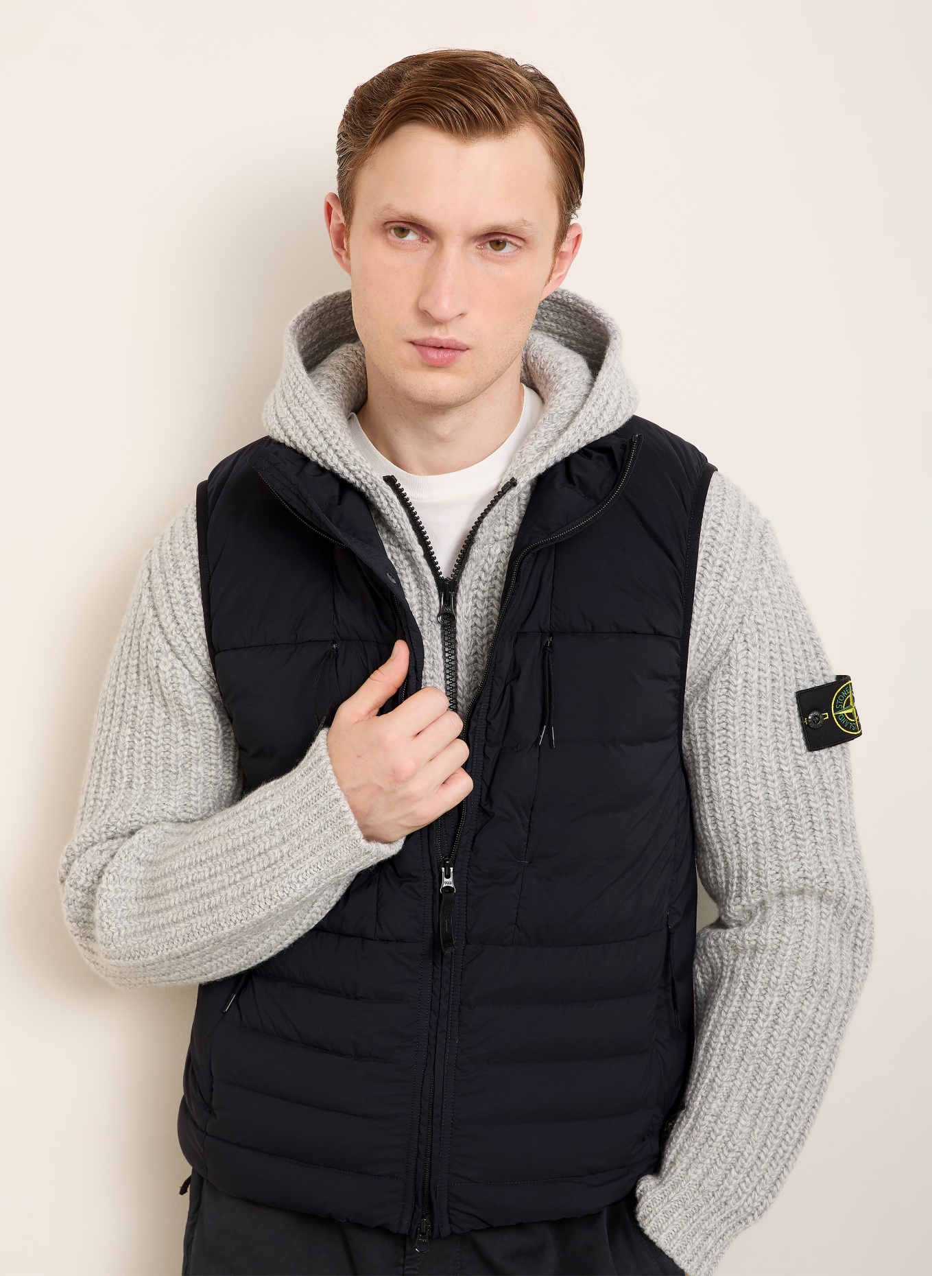 STONE ISLAND Daunenweste: DUNKELBLAU