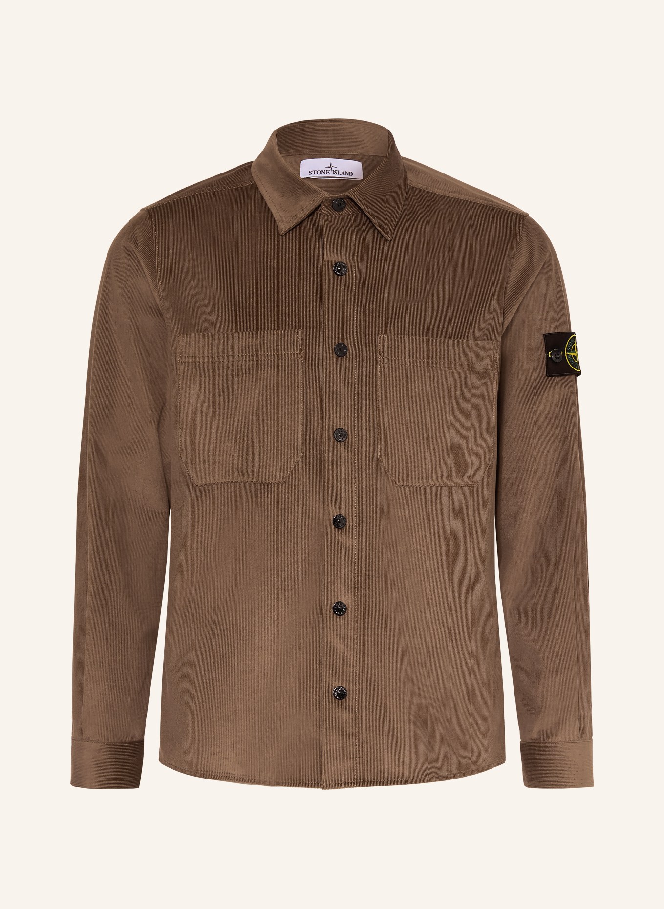 STONE ISLAND Cord-Overjacket: DUNKELBRAUN