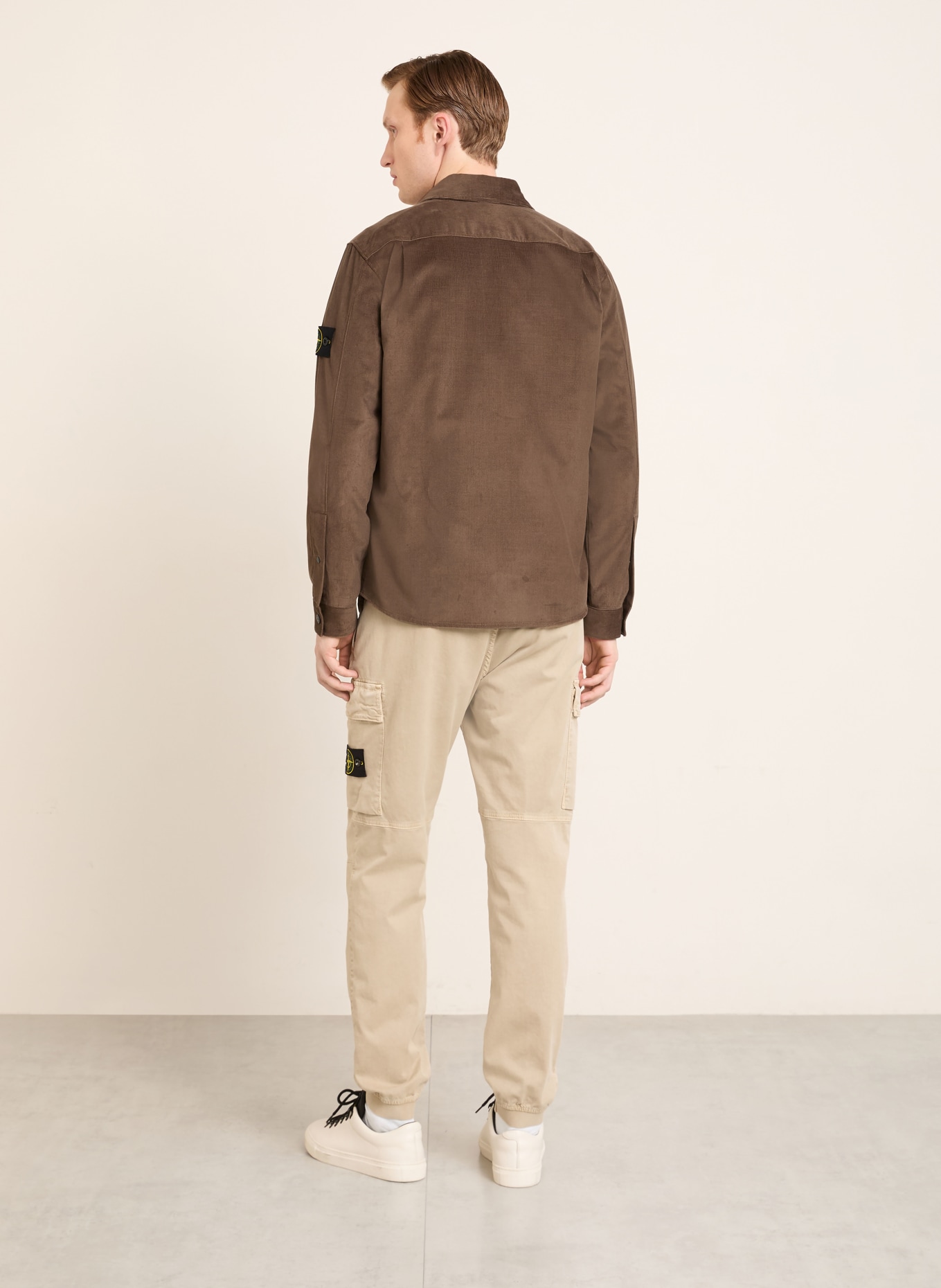 STONE ISLAND Cord-Overjacket: DUNKELBRAUN